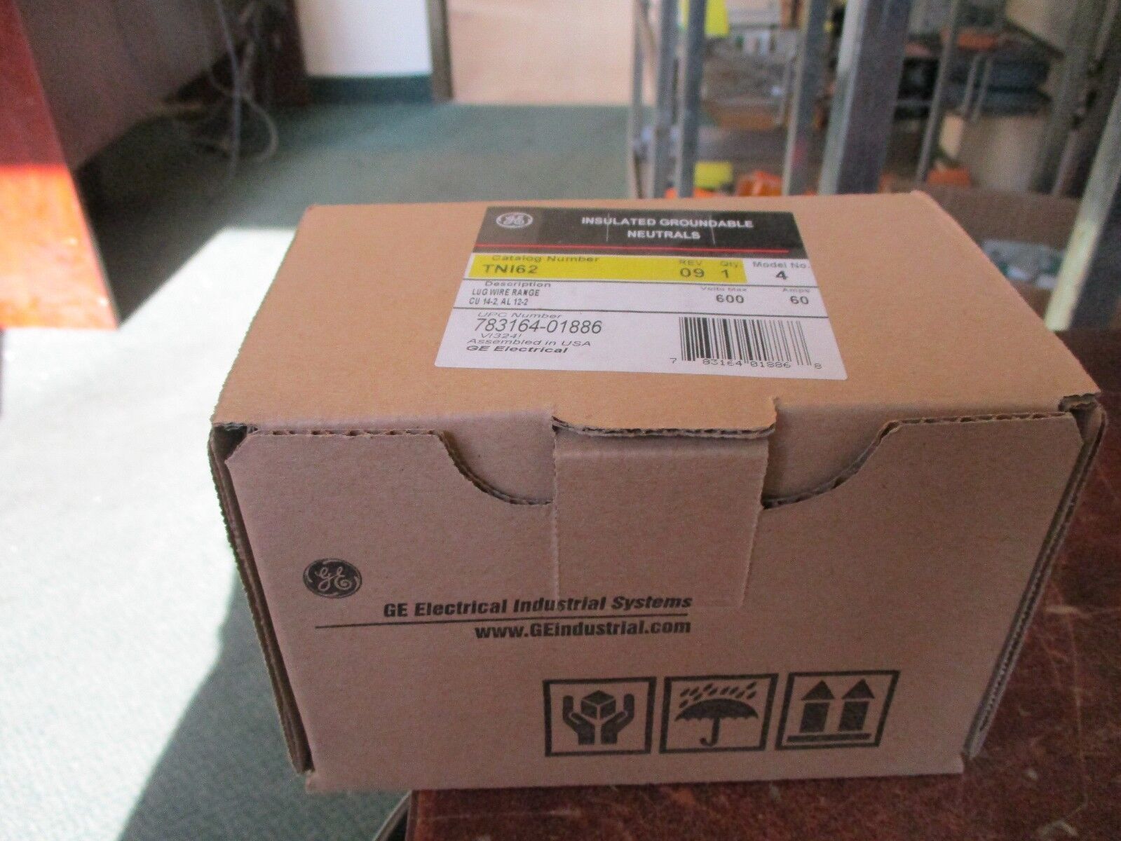 GE Insulated Groundable Neutral TNI62 Rev 09 Model 4 60A 600V New Surplus