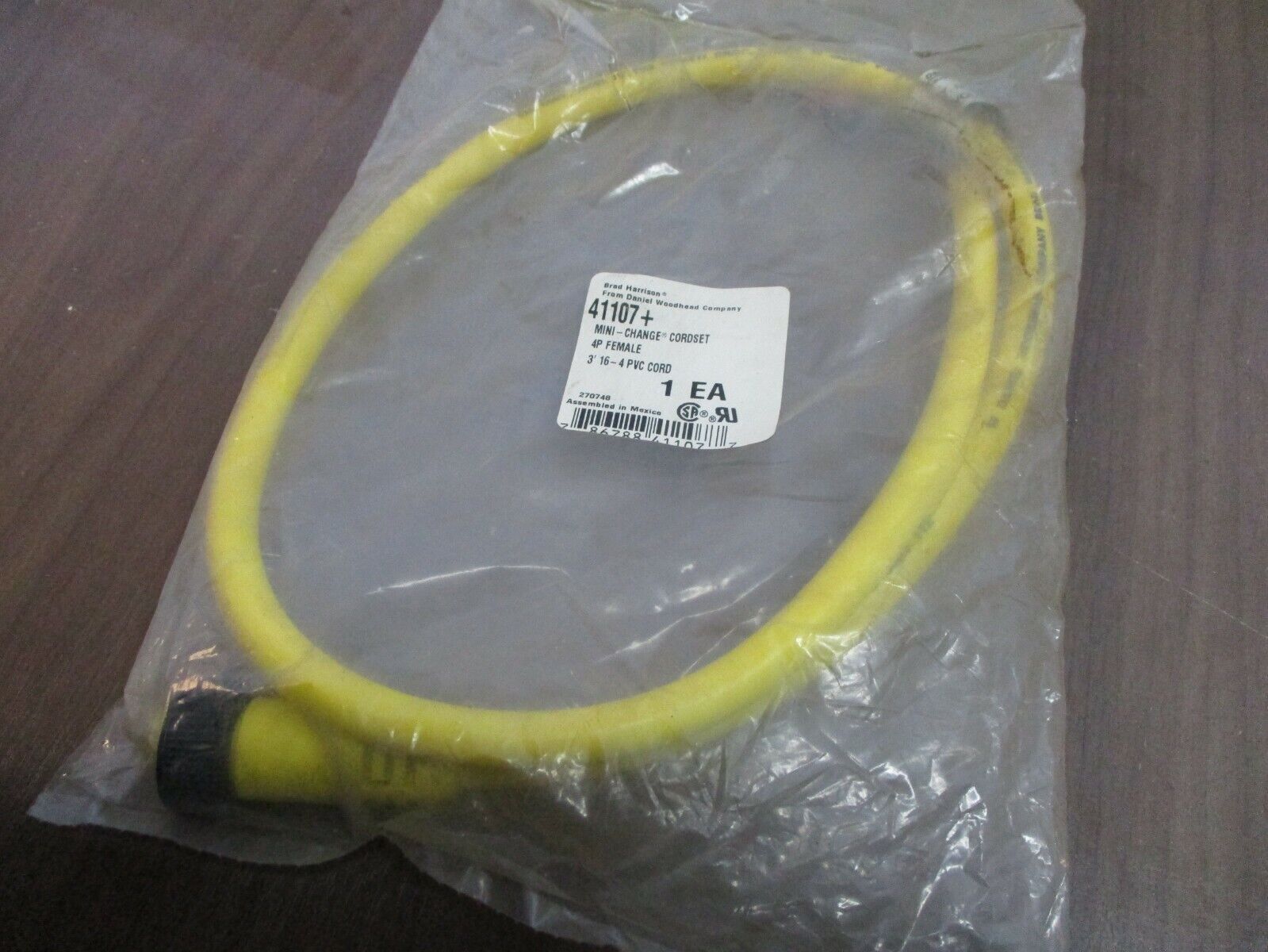 Daniel Woodhead Brad Harrison Mini-Change Cord Set 41107+ 4P Female 3'