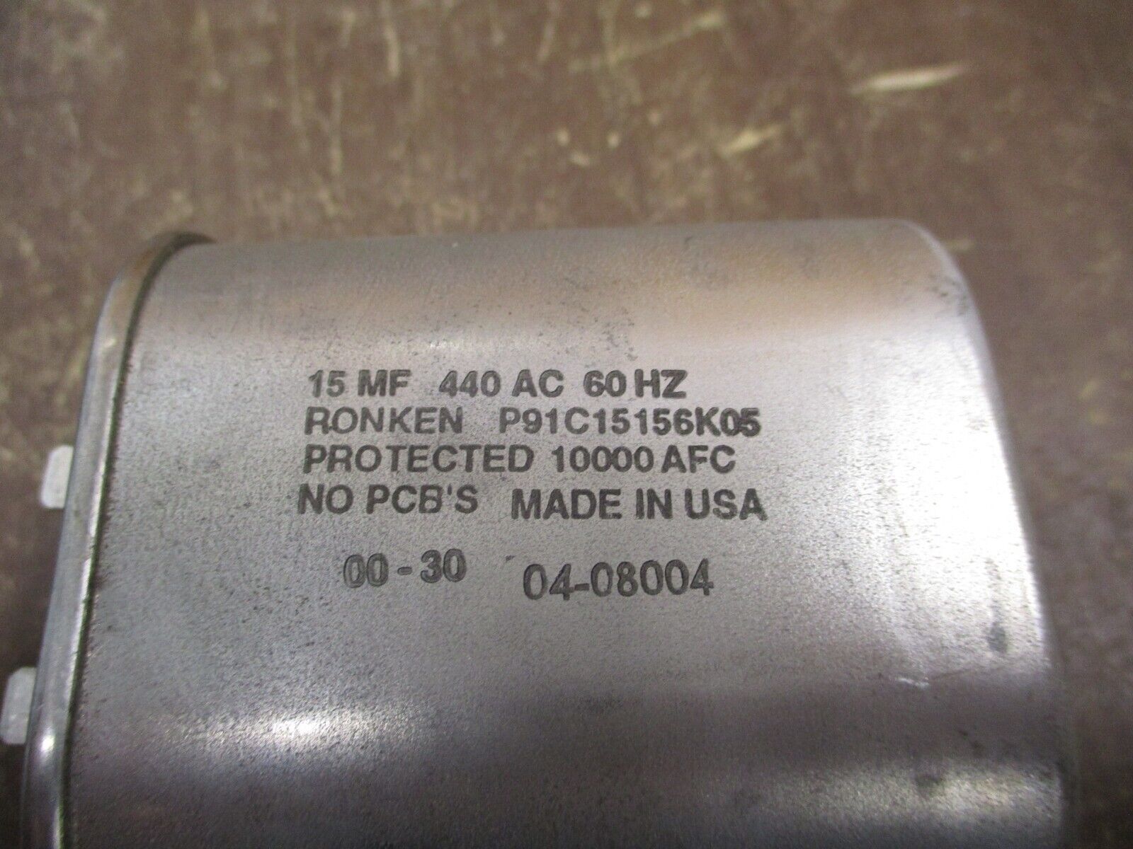 Ronken Capacitor P91C15156K05 15mF 440VAC 60Hz Used