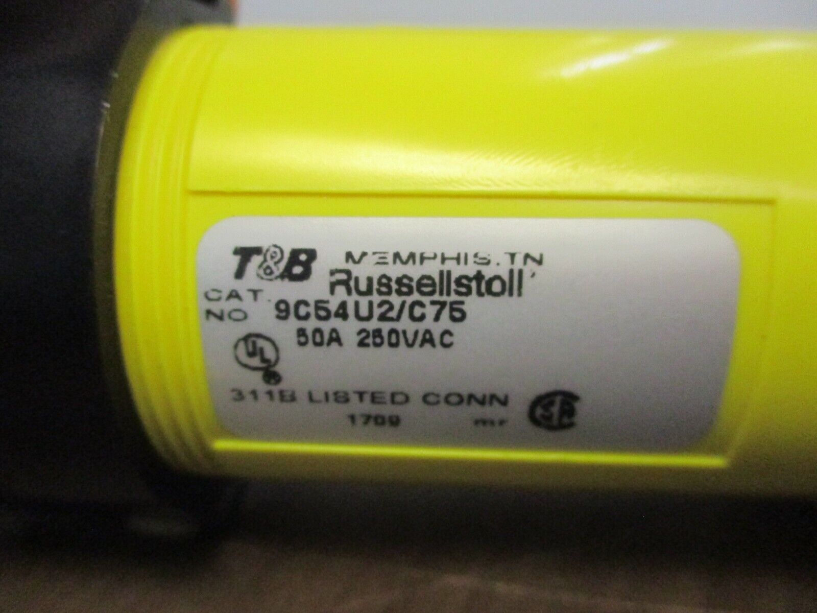 Russellstoll Connector 9C54U2/C75 50A 250VAC 4W Used
