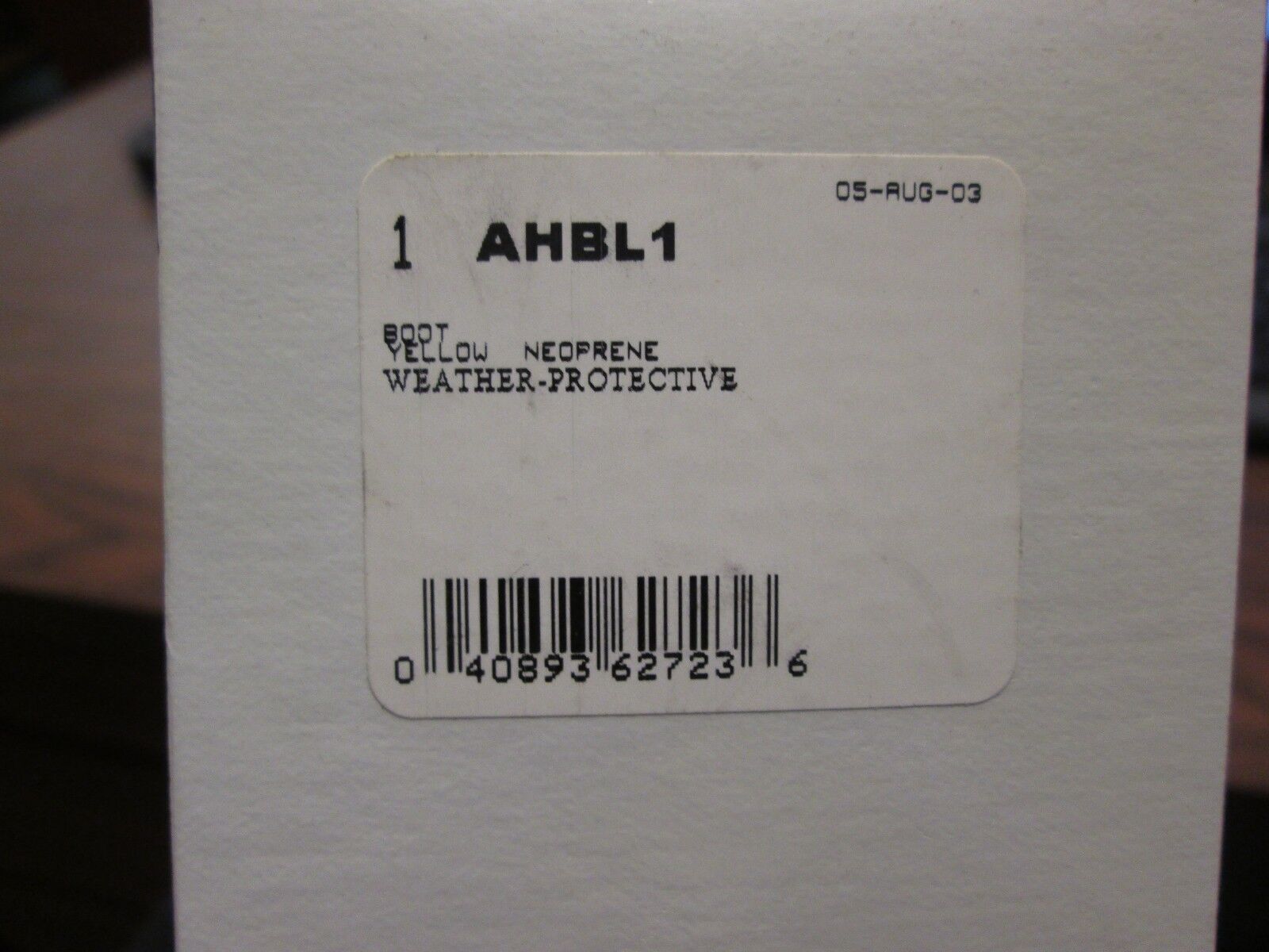 Cooper / Crouse Hinds Weather-Protective Plug Boot AHBL1 Yellow Neoprene