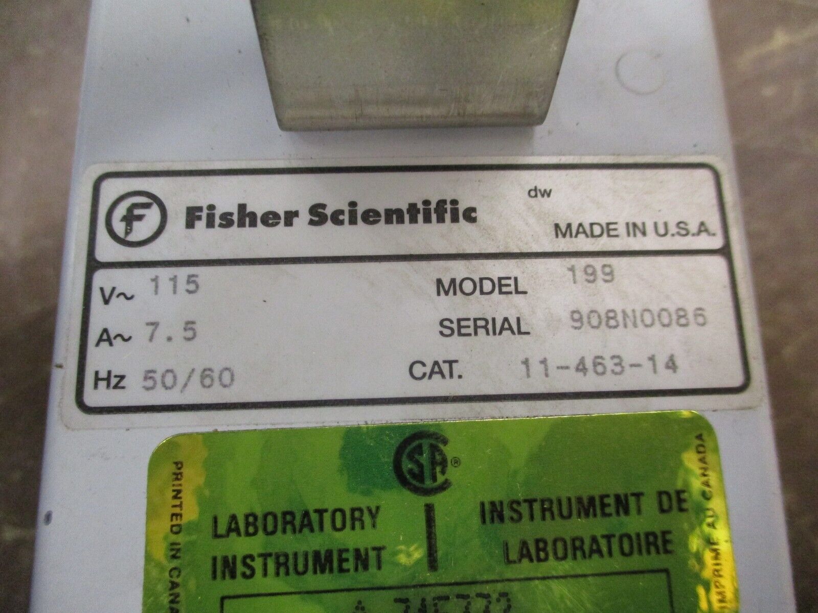 Fisher Scientific Model 199 AutoMerse Immersion Heater 11-463-14 115V 50/60Hz