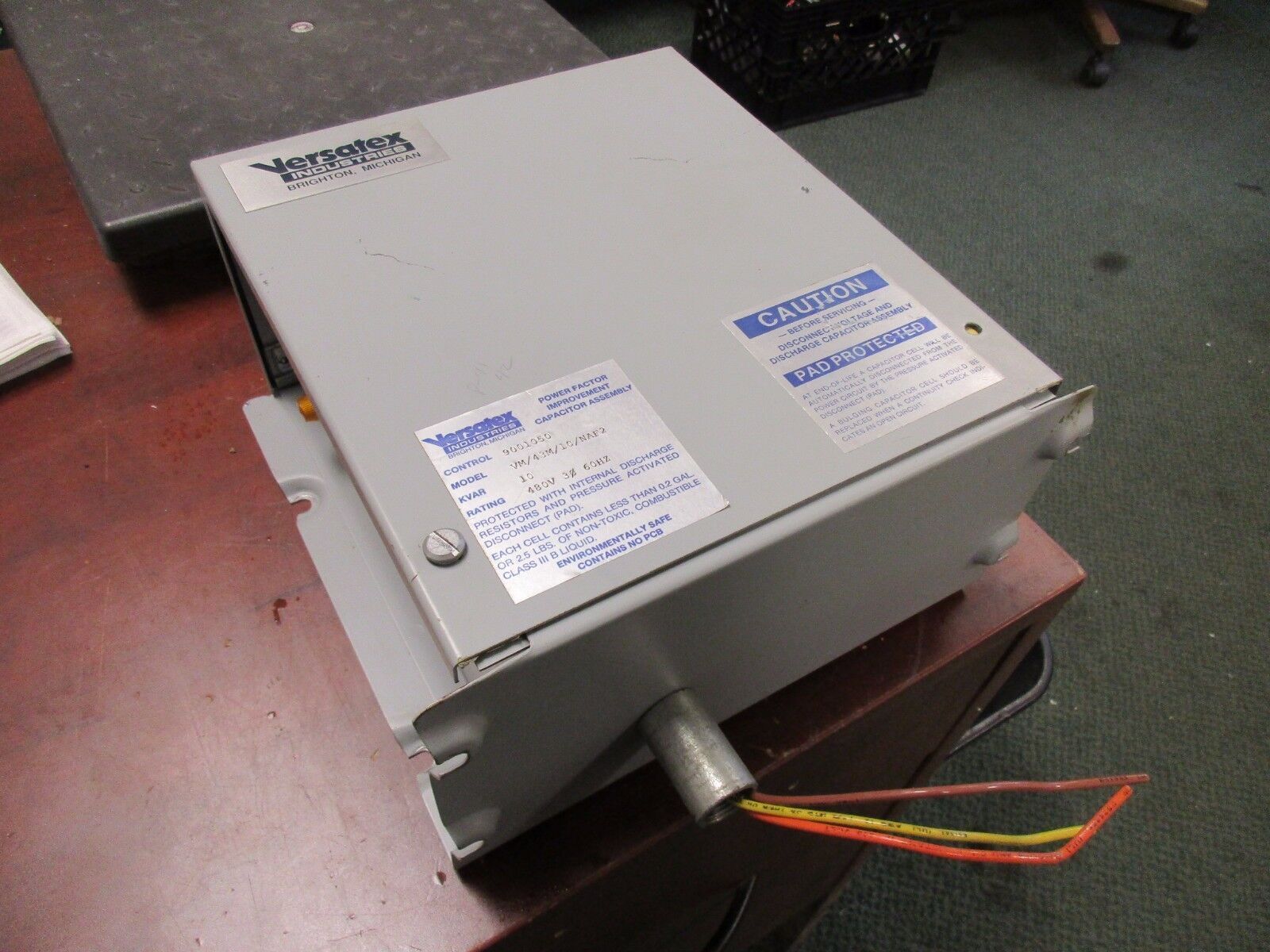 Versatex Capacitor Assembly VM/43M/10/NAF2 10 KVAR 480V 3Ph 60Hz Used