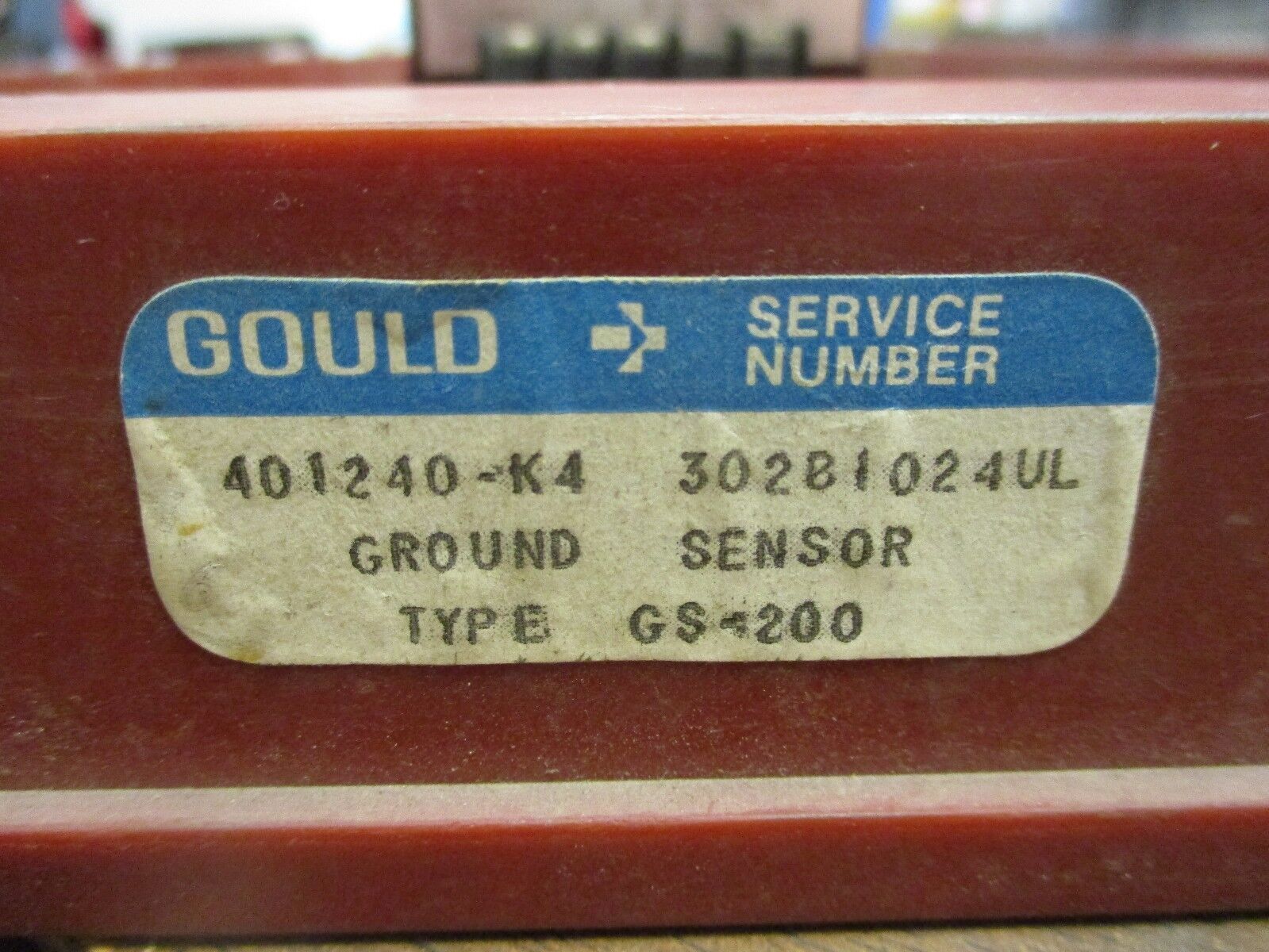 ITE/Gould Ground Fault Sensor & Relay 202C1261UL/302B1024UL Trip:200-1200A Used
