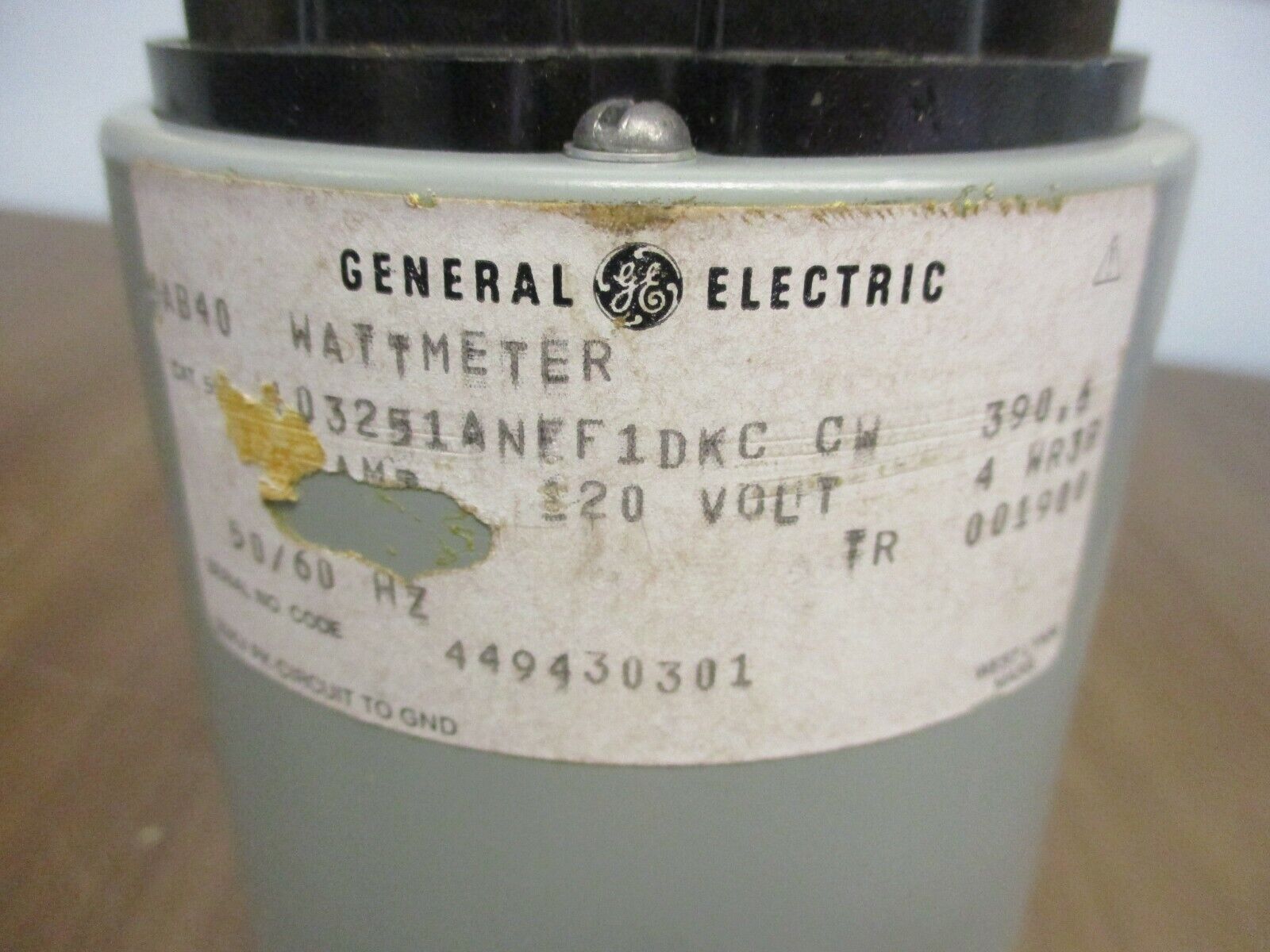 GE AC Wattmeter 50-103251ANFF1DKC Range: 0-3000kW Used