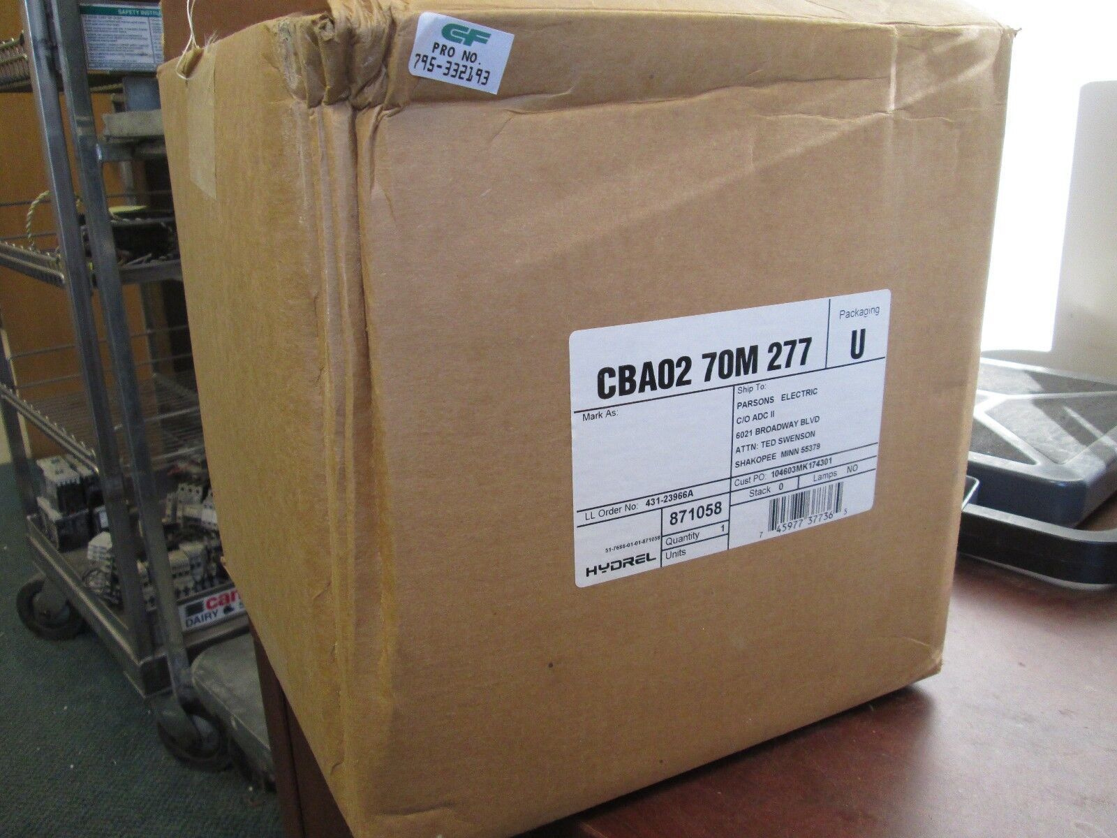 Hydrel/Acuity Brand Lighting Ballast CBA02 70M 277 277V New Surplus