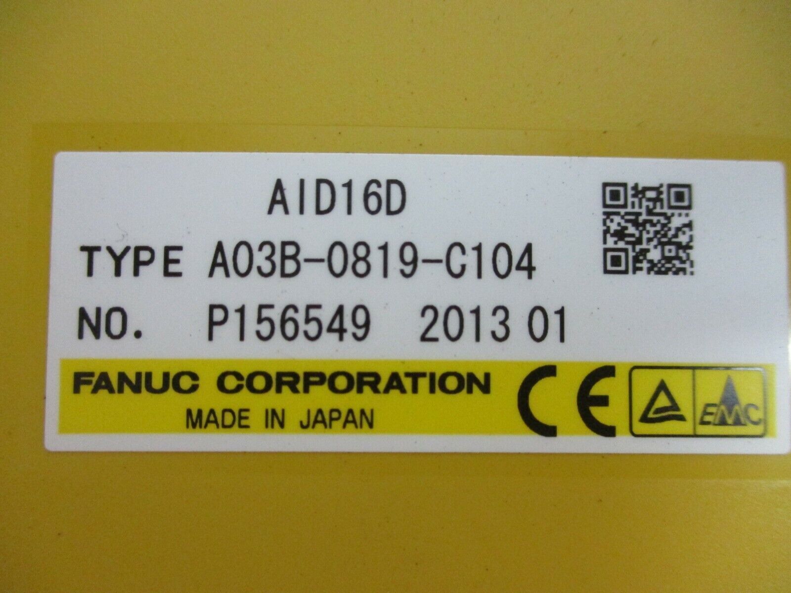 Fanuc, Input Module, Part #: A03B-0819-C104 *No Terminal Cover* Used