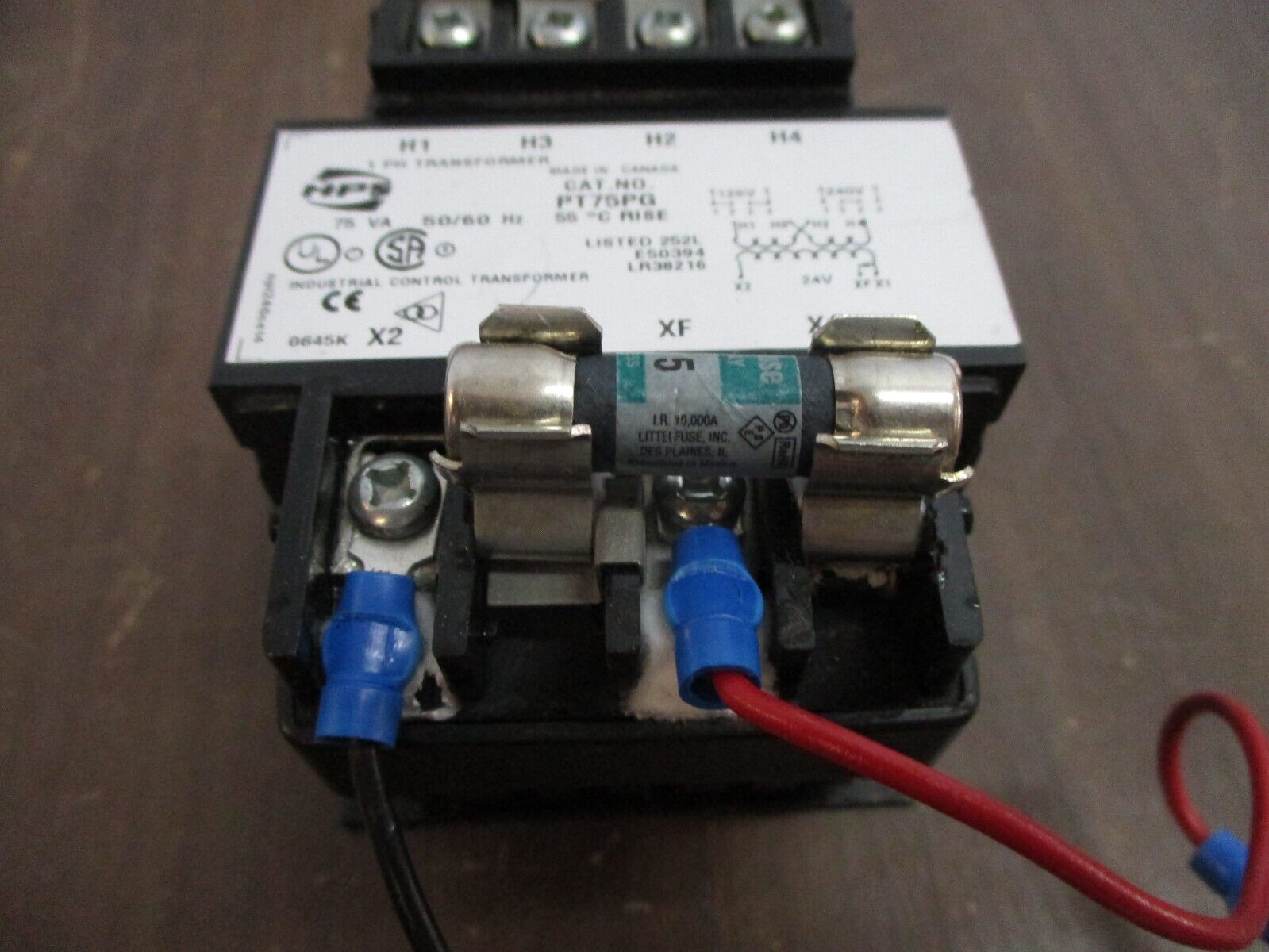 Hammond Control Transformer PT75PG 75VA Pri: 120/240V Sec: 24V 50/60Hz 1Ph Used