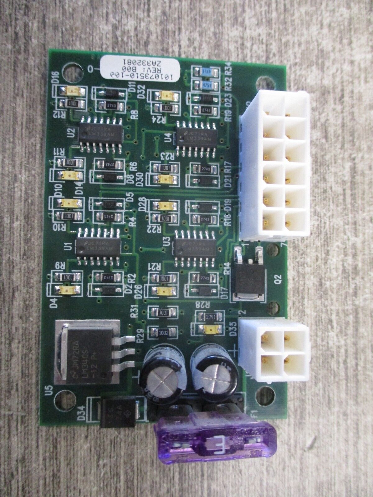 Eaton Fan Fail Detector Board 101073510-100 Rev. B00 Used