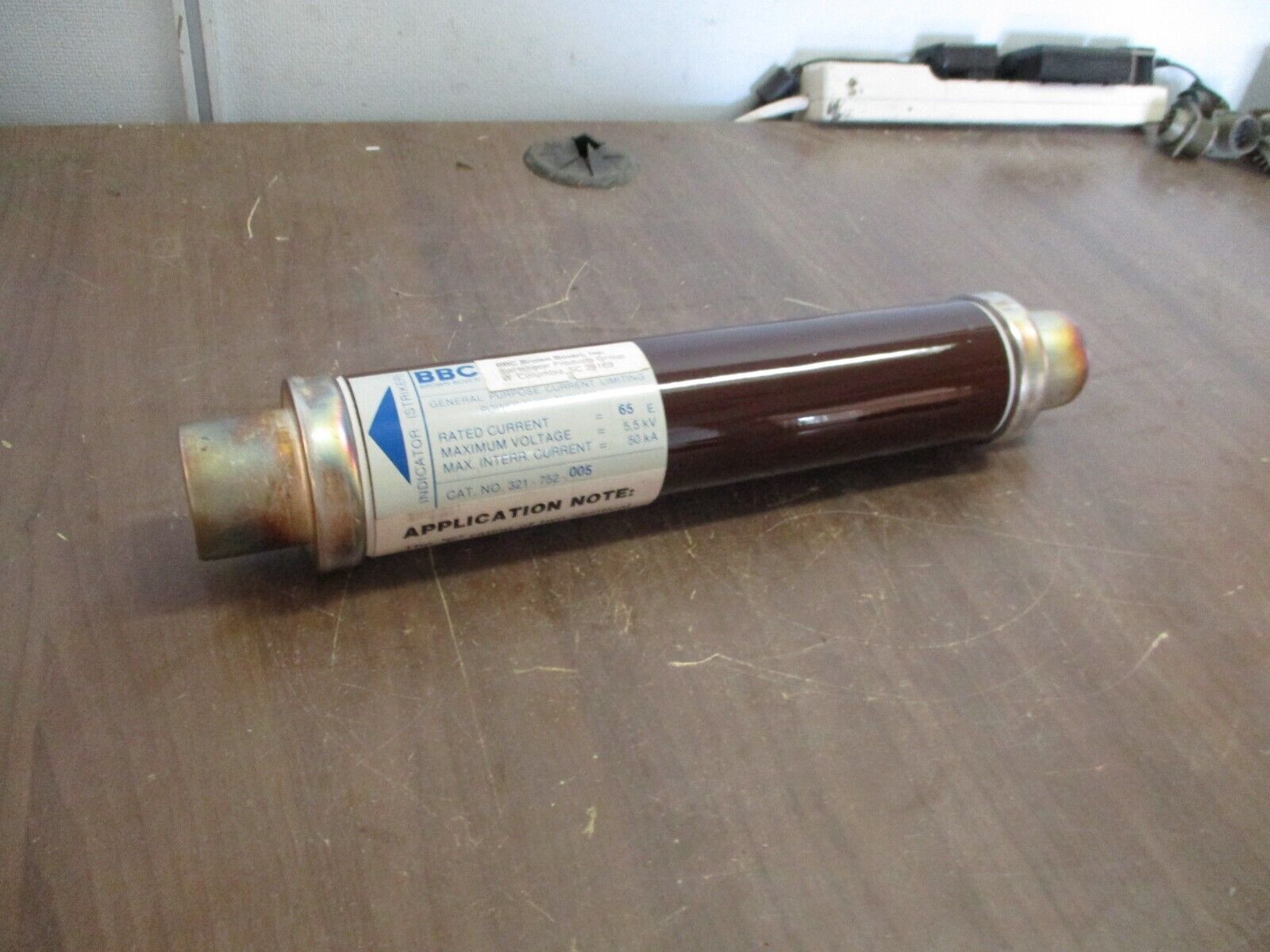 BBC Type BB1 Fuse 321-752-005 65E 5.5kV New Surplus