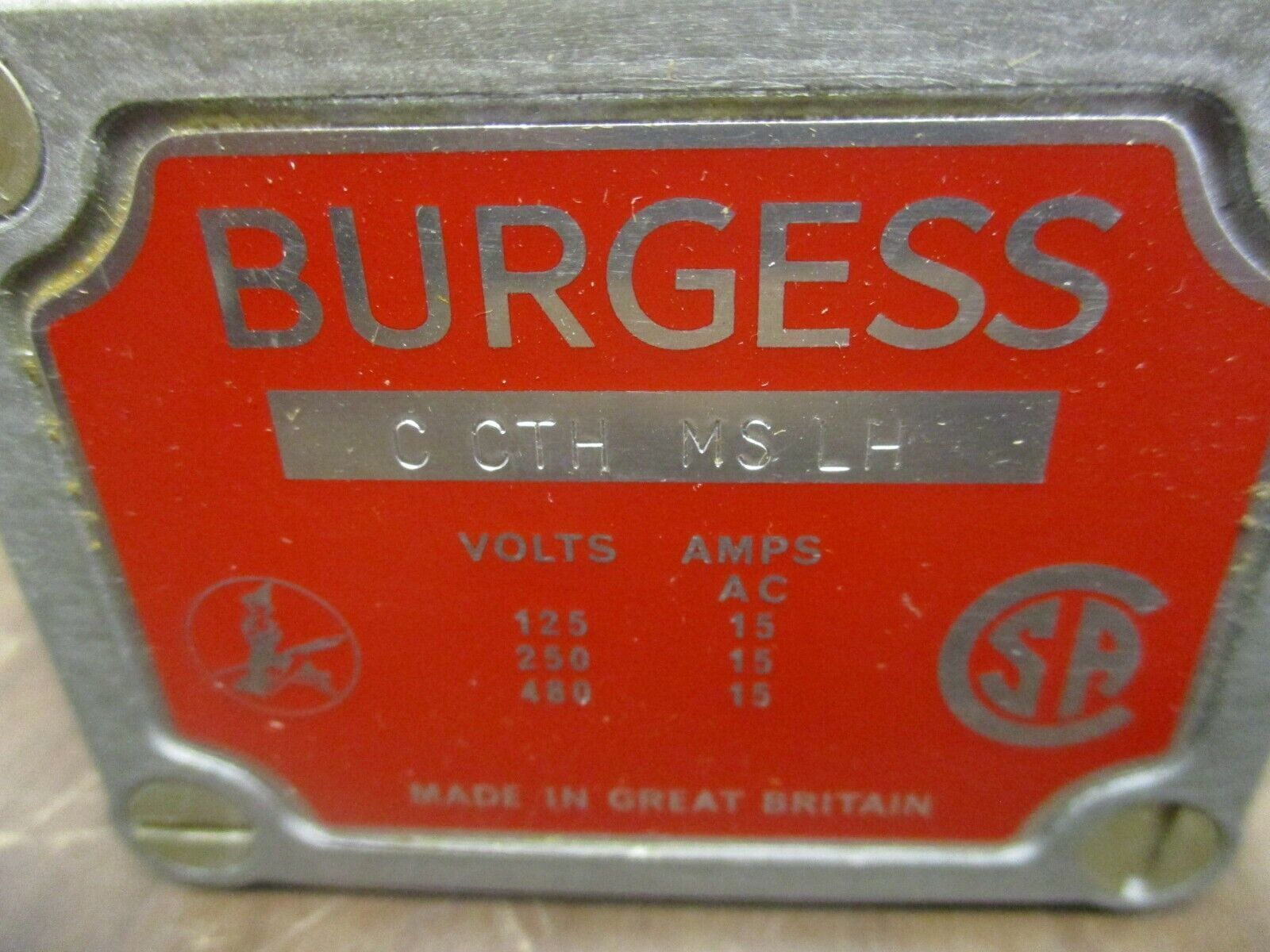Burgess Micro Switch Limit Switch C CTH MS LH New Surplus