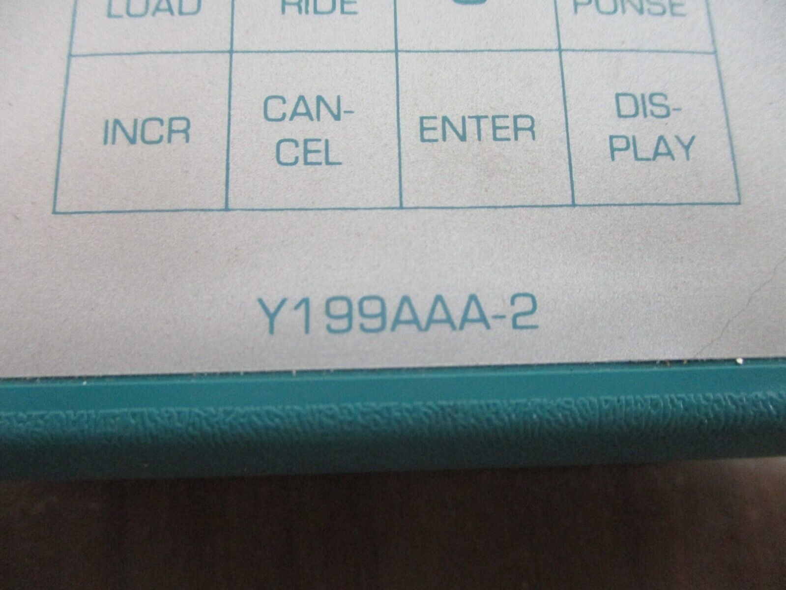 Johnson Controls Service Control Panel Y199AAA-2 Used
