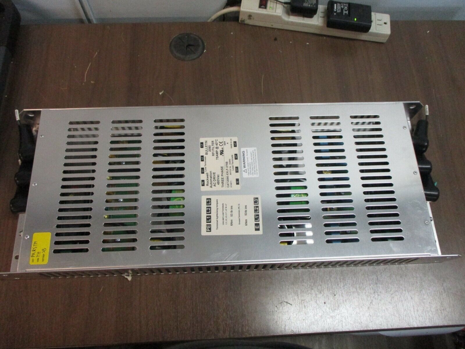 Rockwell Automation RFI Filter 2090-XXLF-375B Ser. A 480V 3Ph 75A Used