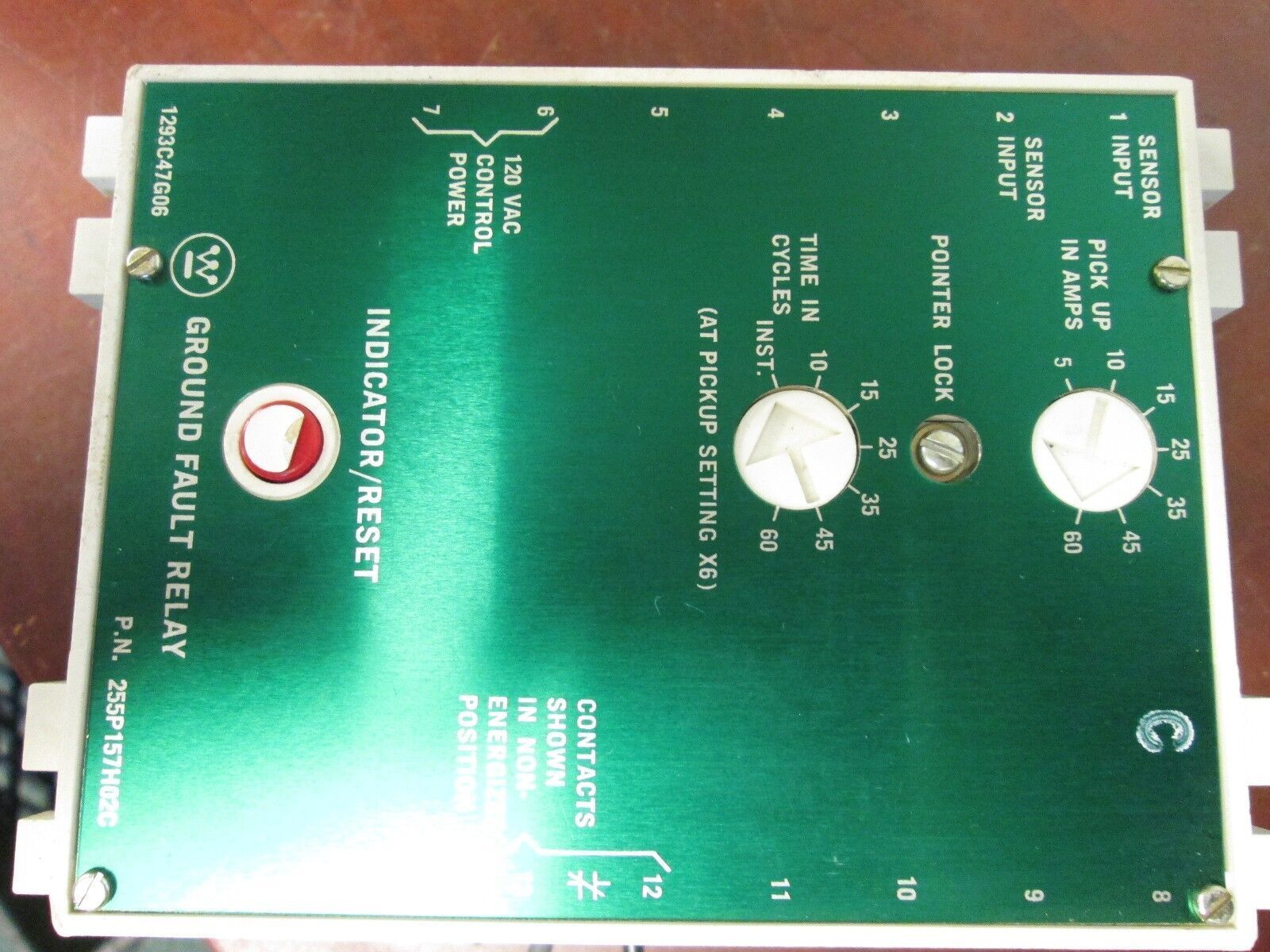 Westinghouse Ground Fault Relay 255P157H02G Class I 5-60A Range Used