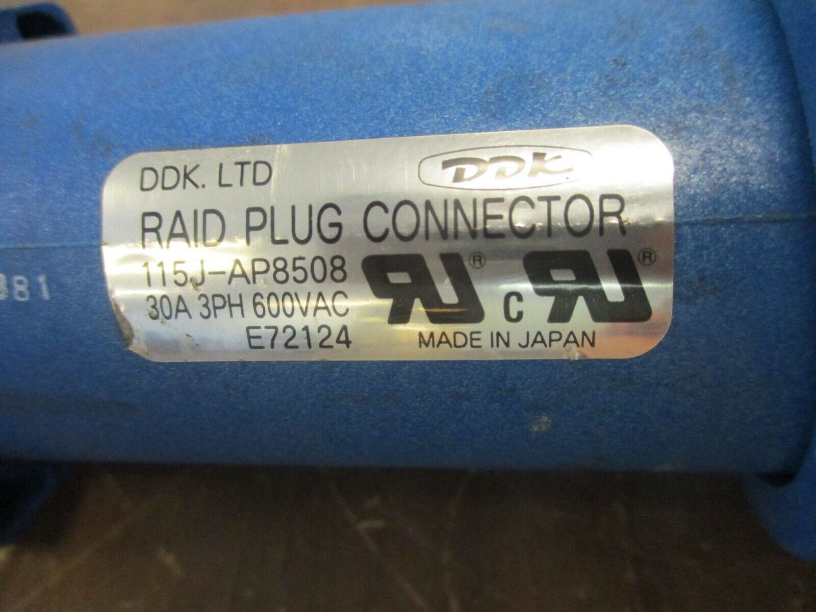 DDK Raid Plug Connector 115J-AP8508 30A 600V 3Ph Used **Lot of 3**