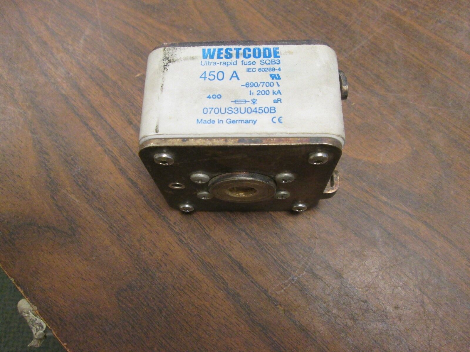 Westcode Ultra-Rapid Fuse 070US3U0450B 450A 700V Used