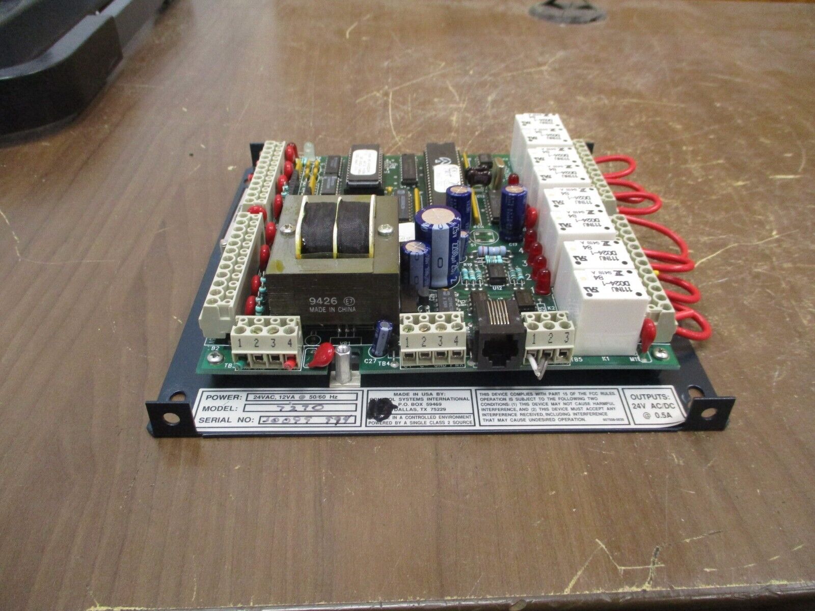 Control Systems International Unitary Controller Board 7270 24V 12VA 50/60Hz