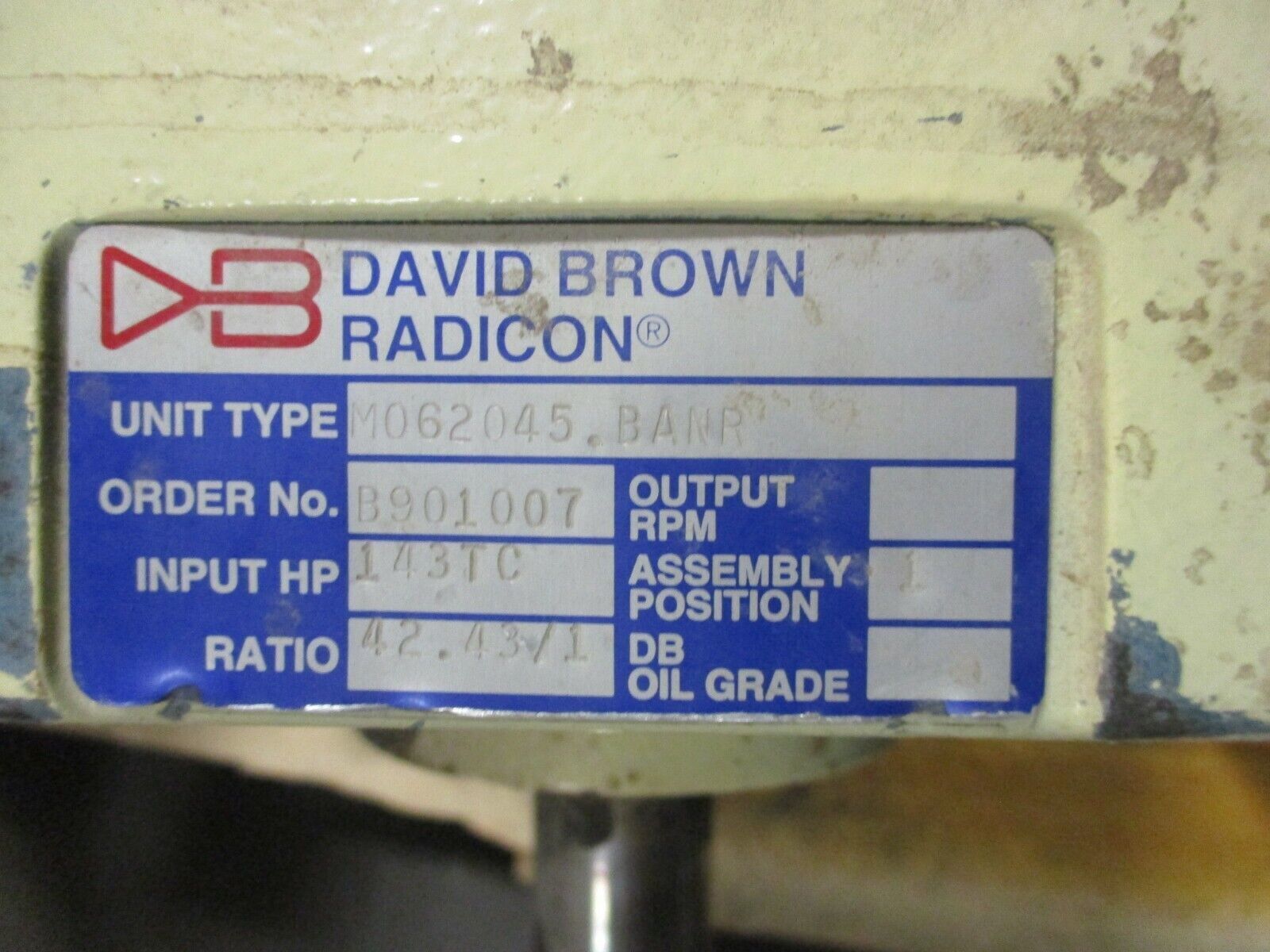 Baldor AC Gearmotor VEM3584T 1.5HP 1800RPM FR: 145TC 230/460V 4.2/2.1A 3Ph Used