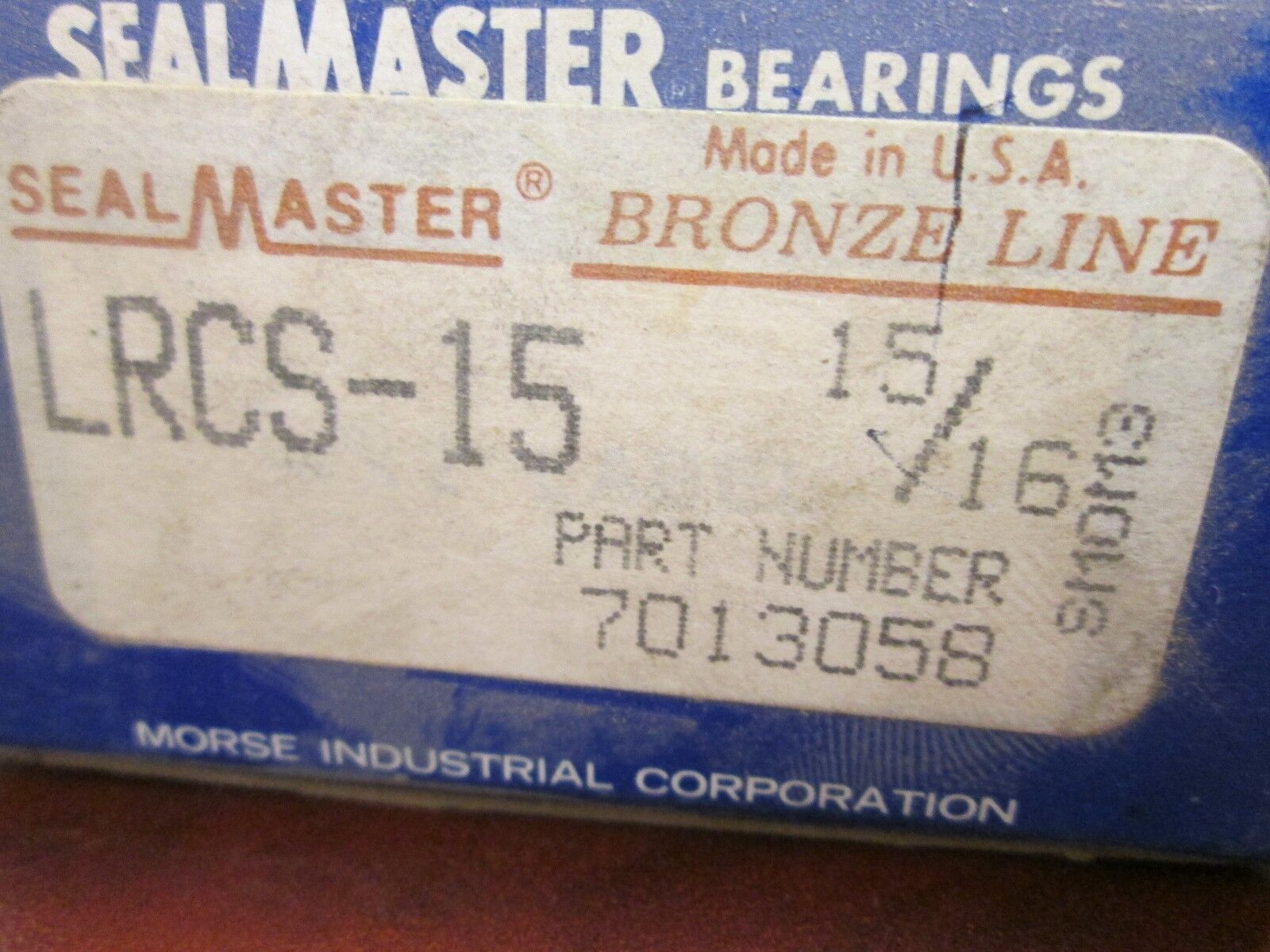 Seal Master Bearing LRCS-15 7013058 15/16" New