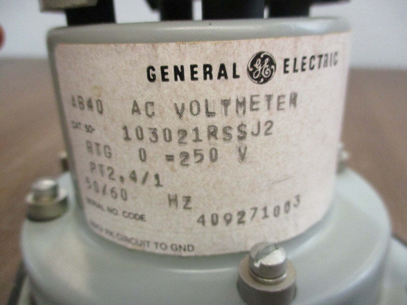 GE AC Voltmeter 50-103021RSSJ2 Range: 0-600V Used
