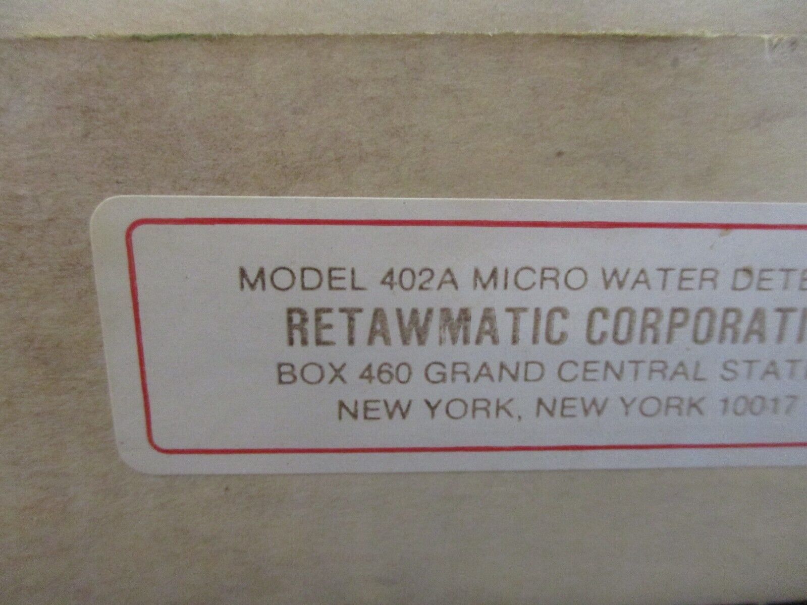 Retawmatic Micro Water Detector 402A *Box of 6* New Surplus