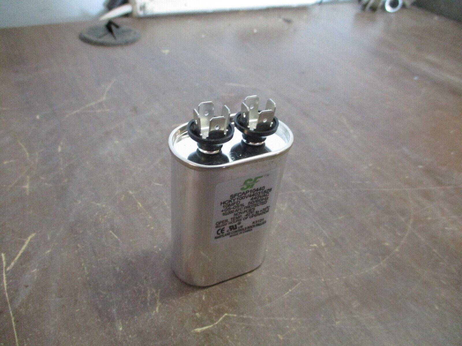 SF Run Capacitor SFCAP10440 10 MFD 440V 50/60Hz New Surplus
