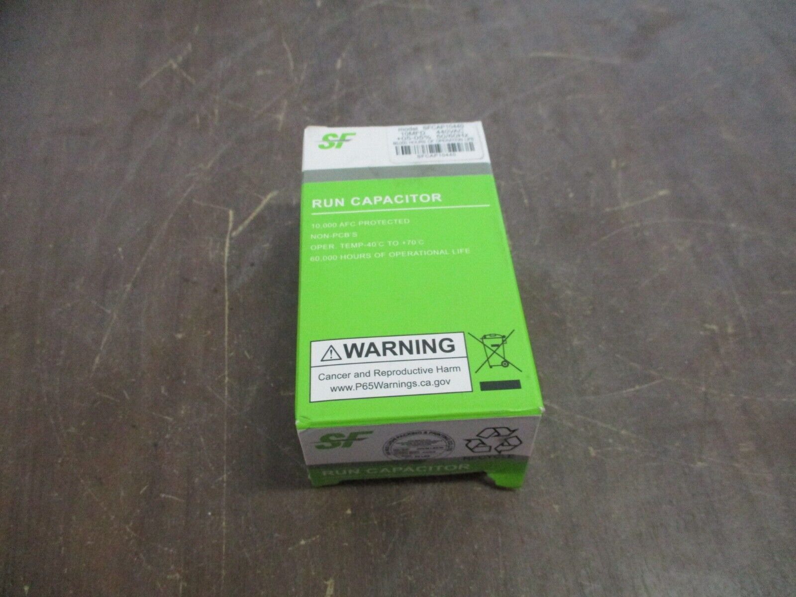 SF Run Capacitor SFCAP10440 10 MFD 440V 50/60Hz New Surplus