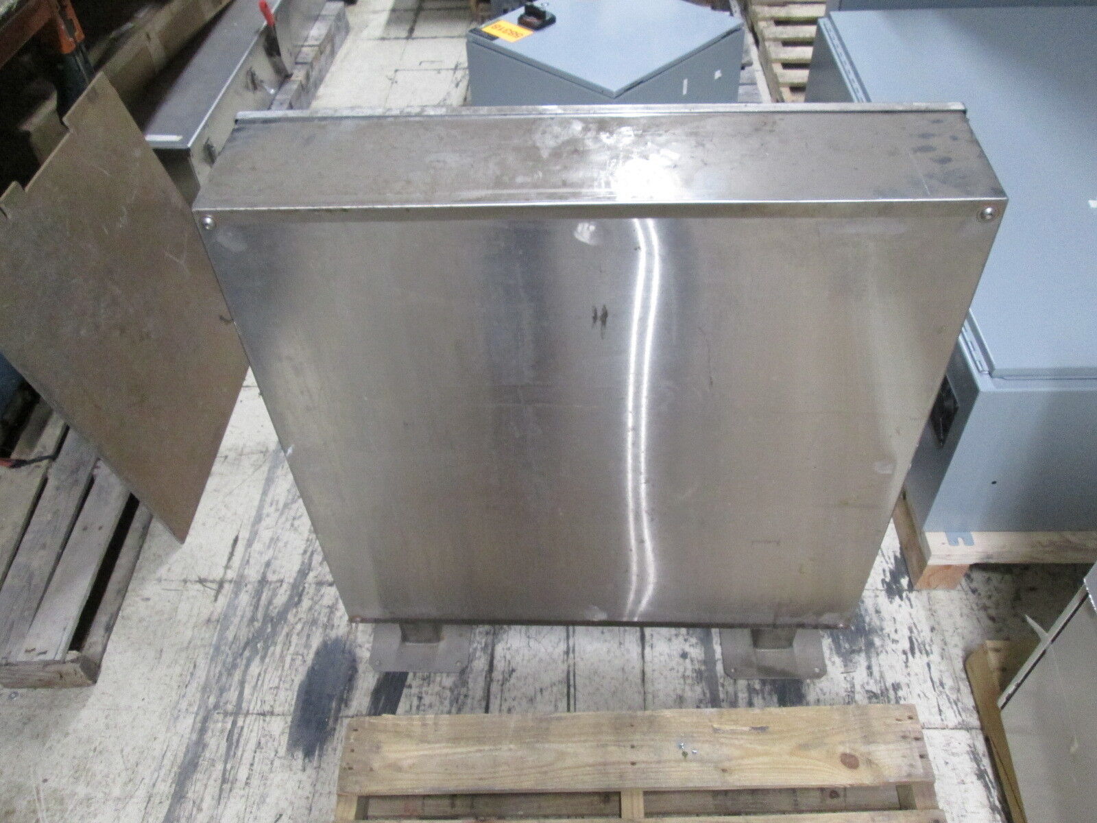 Stainless Steel Pedestal Enclosure Type 4X Size: 36x36x8" Used