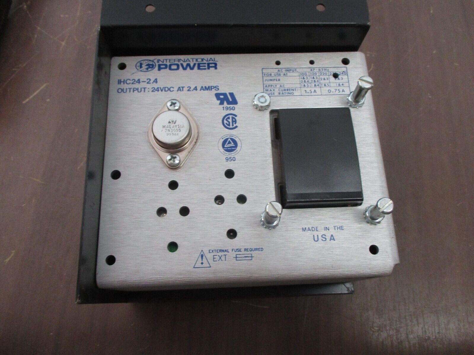 International Power Power Supply IHC24-2.4 Output: 24VDC @ 2.4A Used