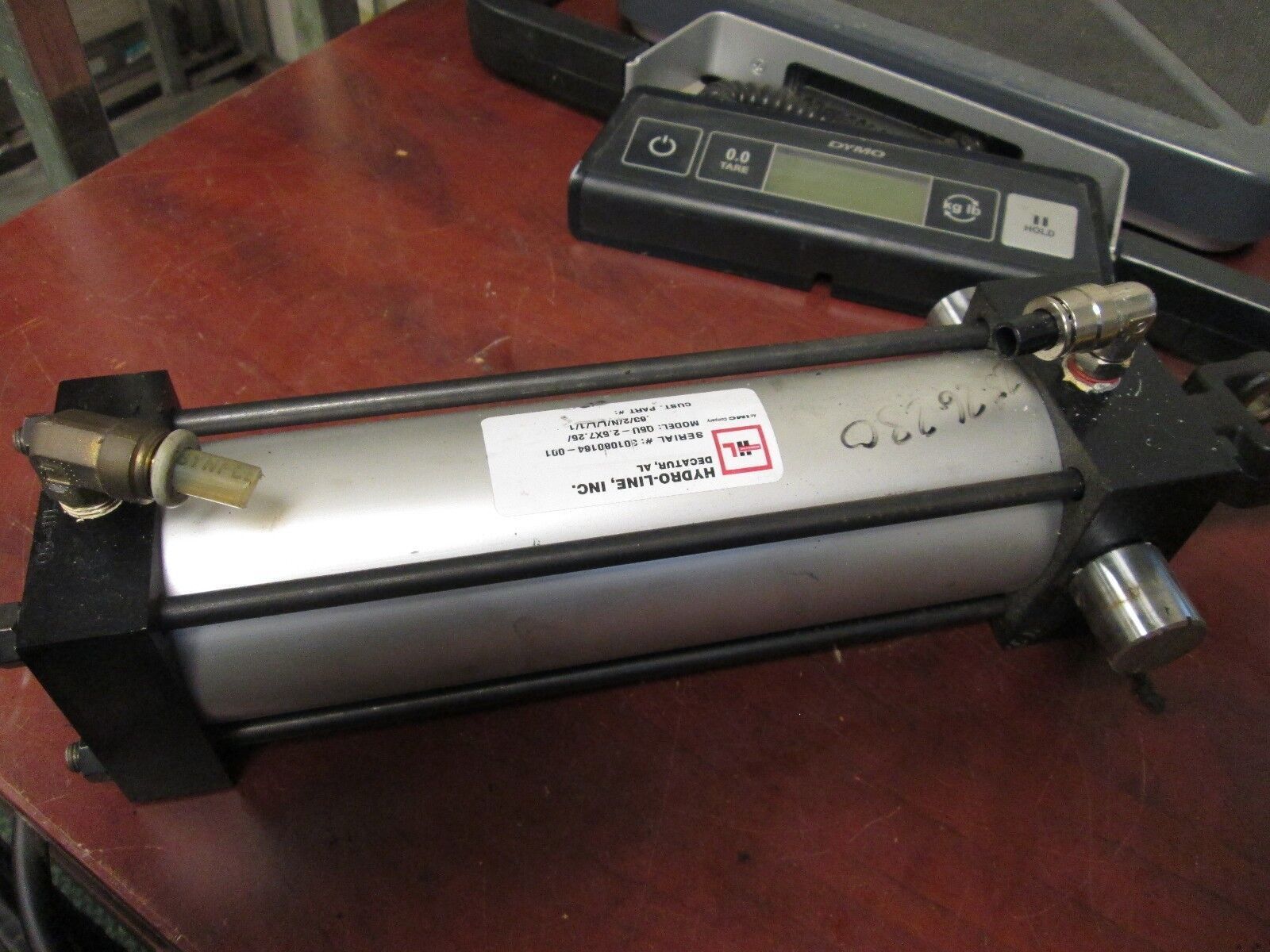 Hydro-Line Cylinder Q5U-2.5X7.25/.63/2/N/L/L/1/1 Used