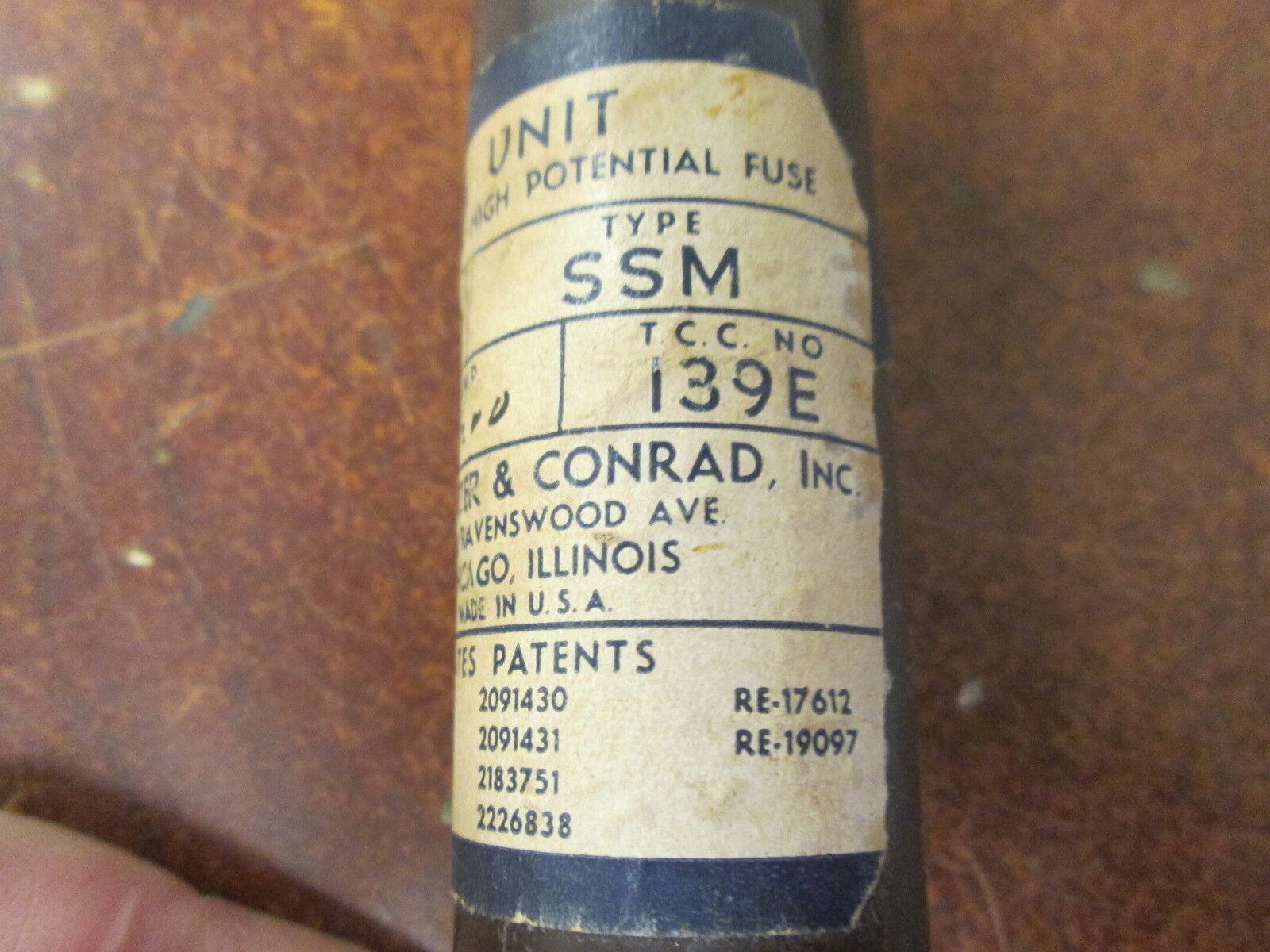S&C SSM Fuse Refill 152200 300/20A 15KV Used