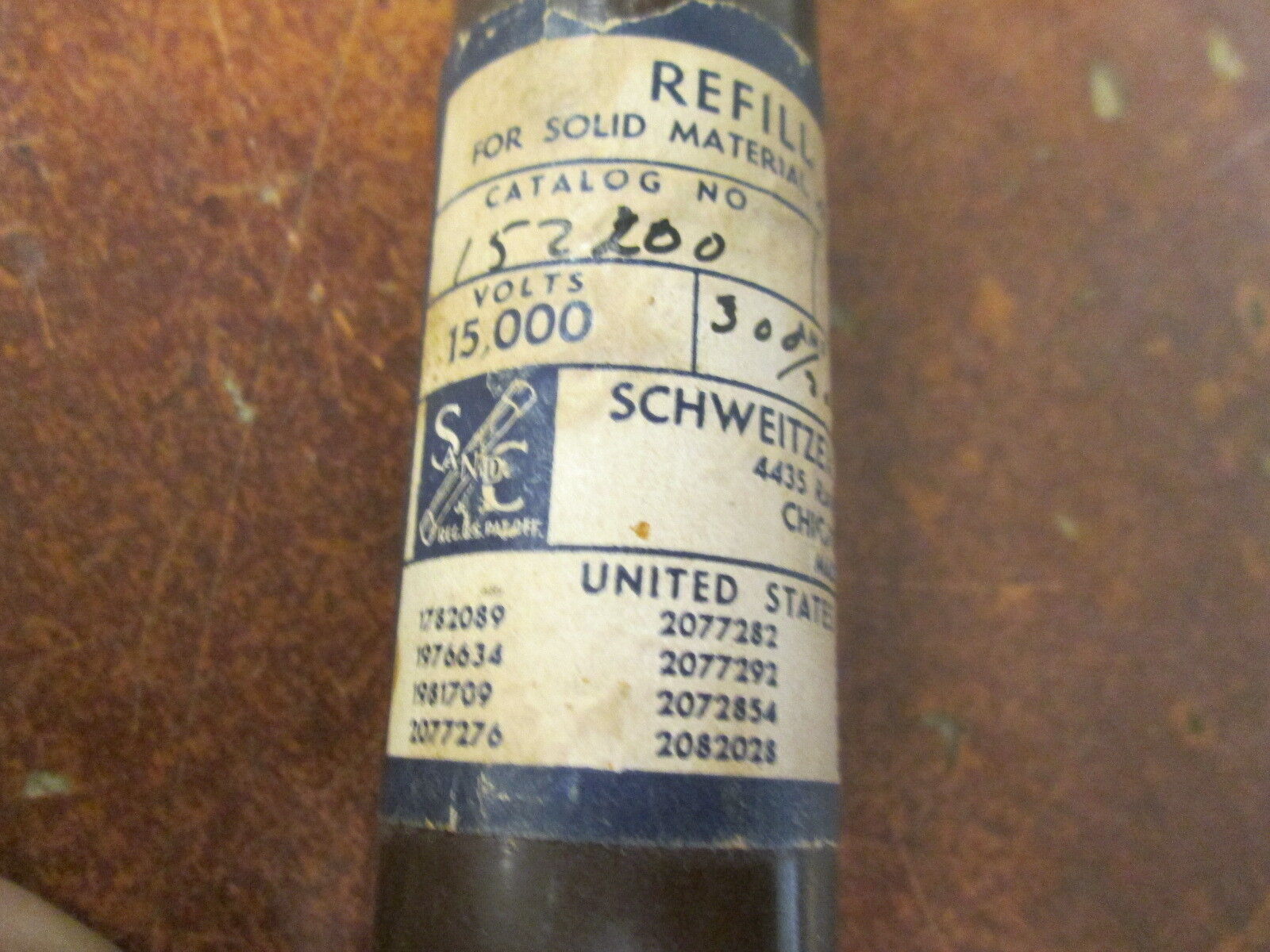 S&C SSM Fuse Refill 152200 300/20A 15KV Used