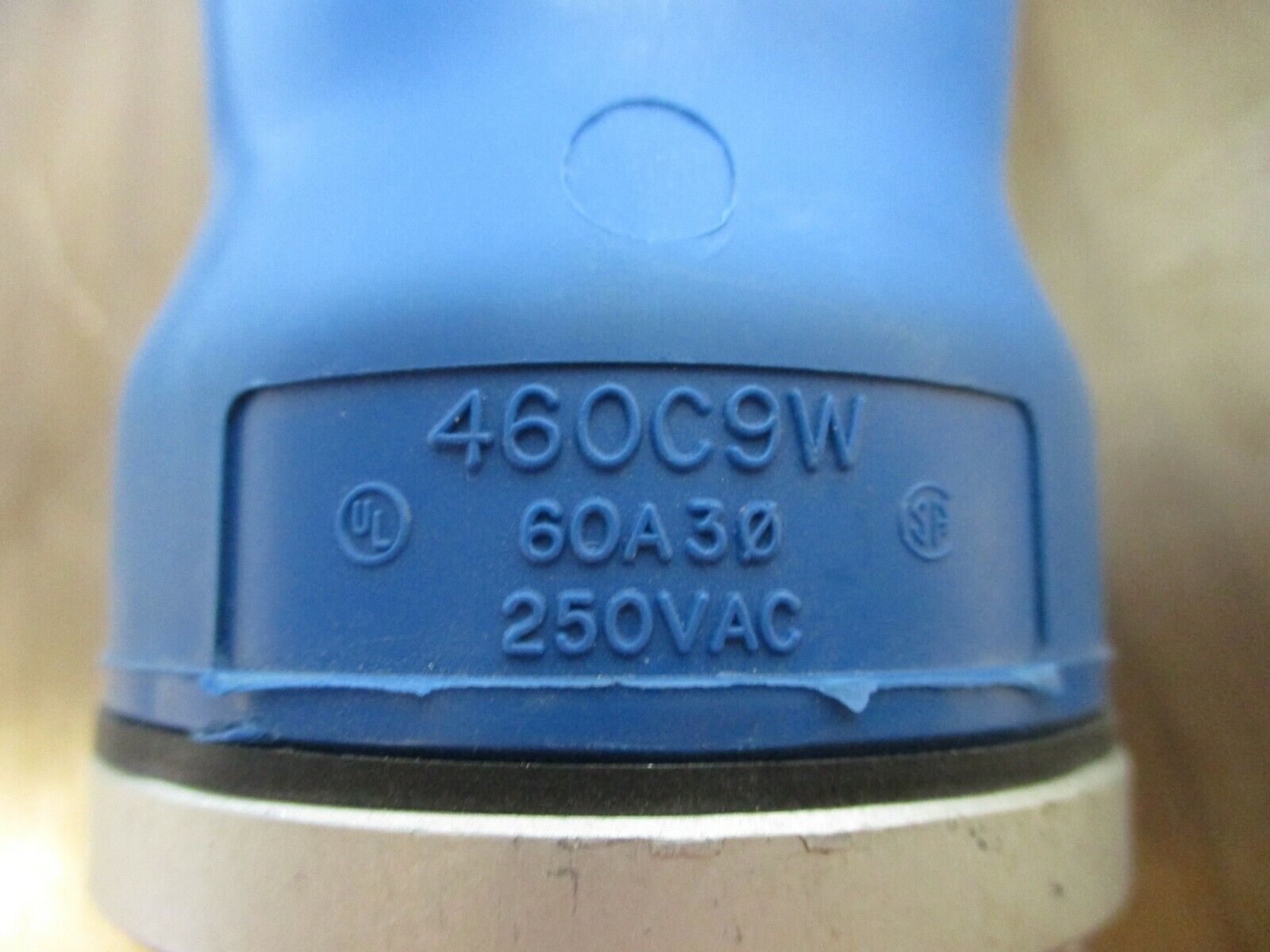 Hubbell Connector 460C9W 60A 250V 3Ph Used