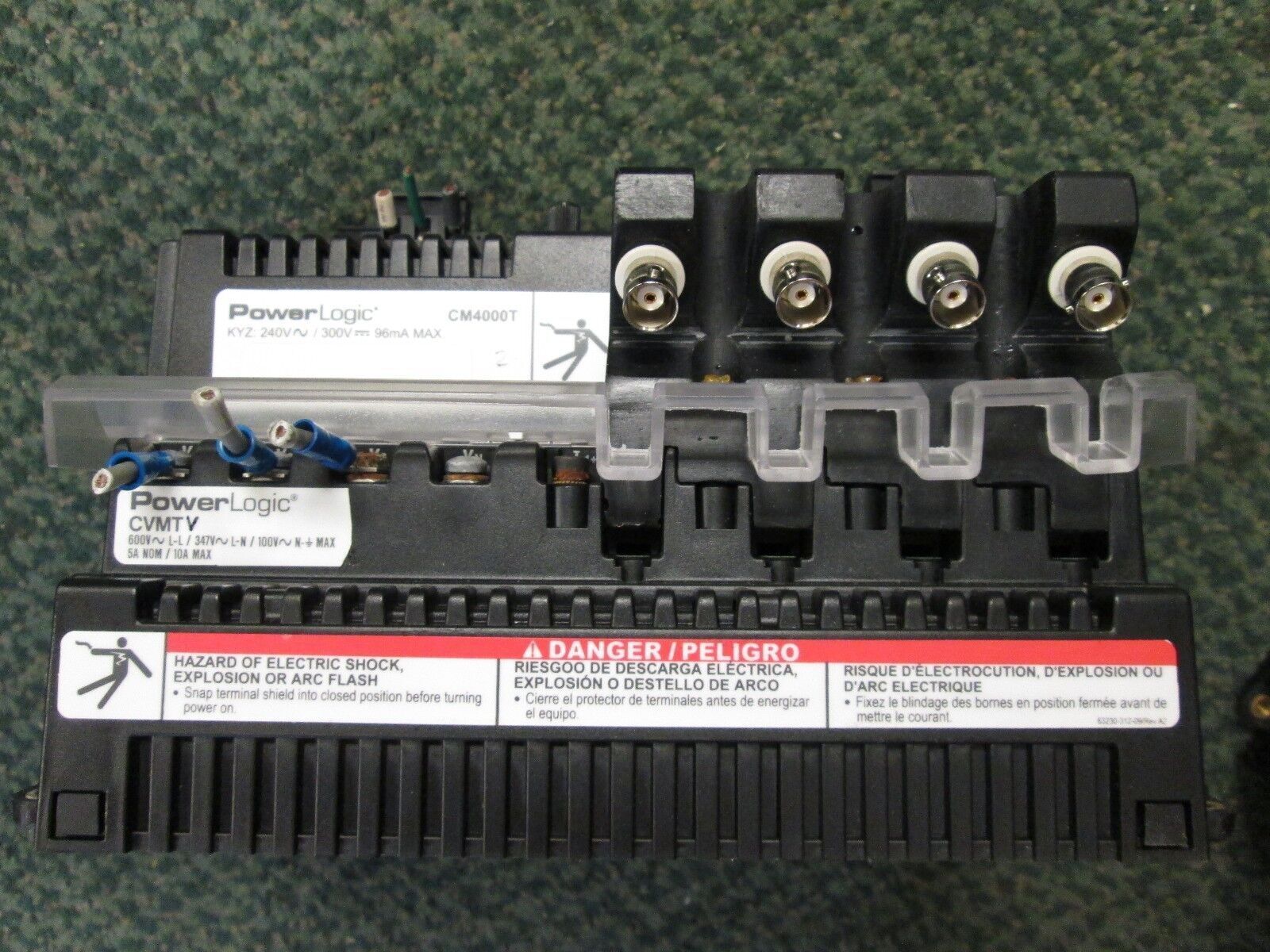 Square D PowerLogic CM4000T KYZ: 240VAC 300VDC 96mA Max PowerLogic CVMT Used