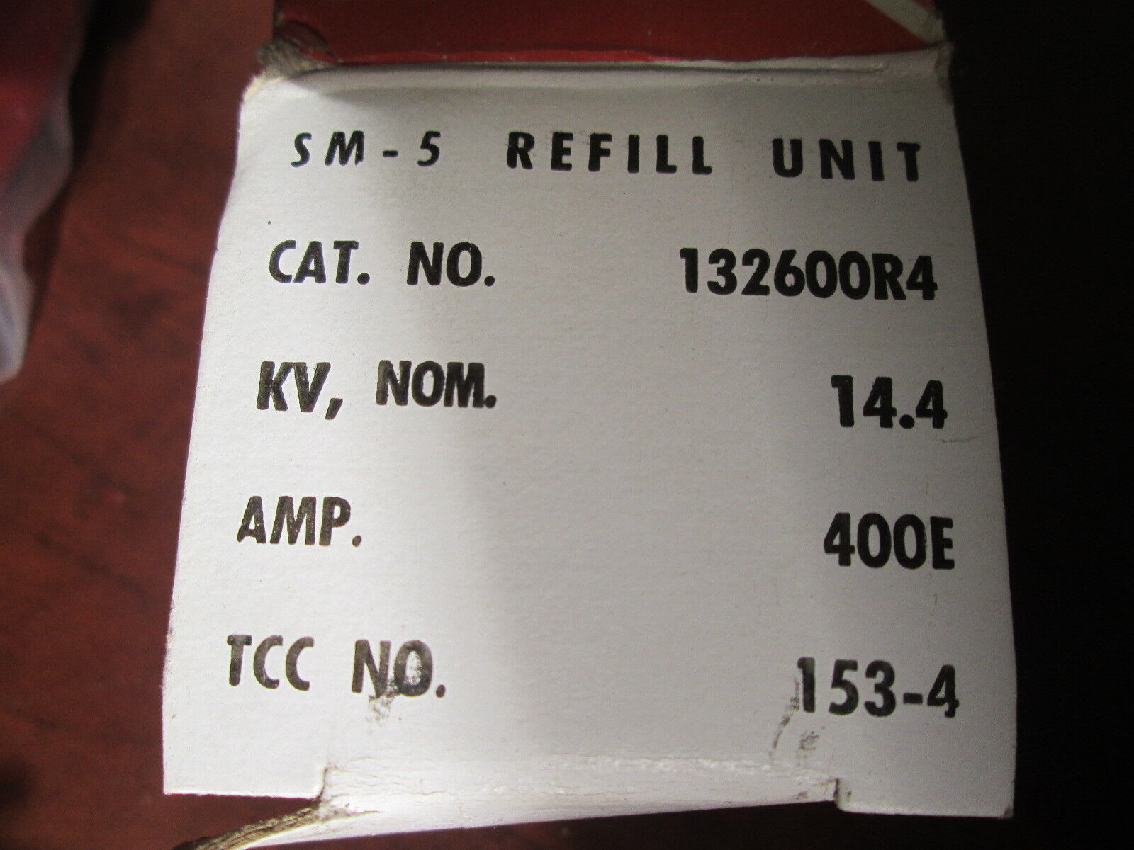 S&C SM-5 Fuse Refill 132600-R4 40E 14.4KV New Surplus
