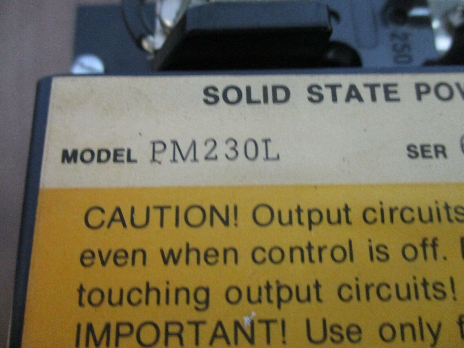 Harrel Solid State Power Module PM-230L 30A 230V Control: 10VDC Used