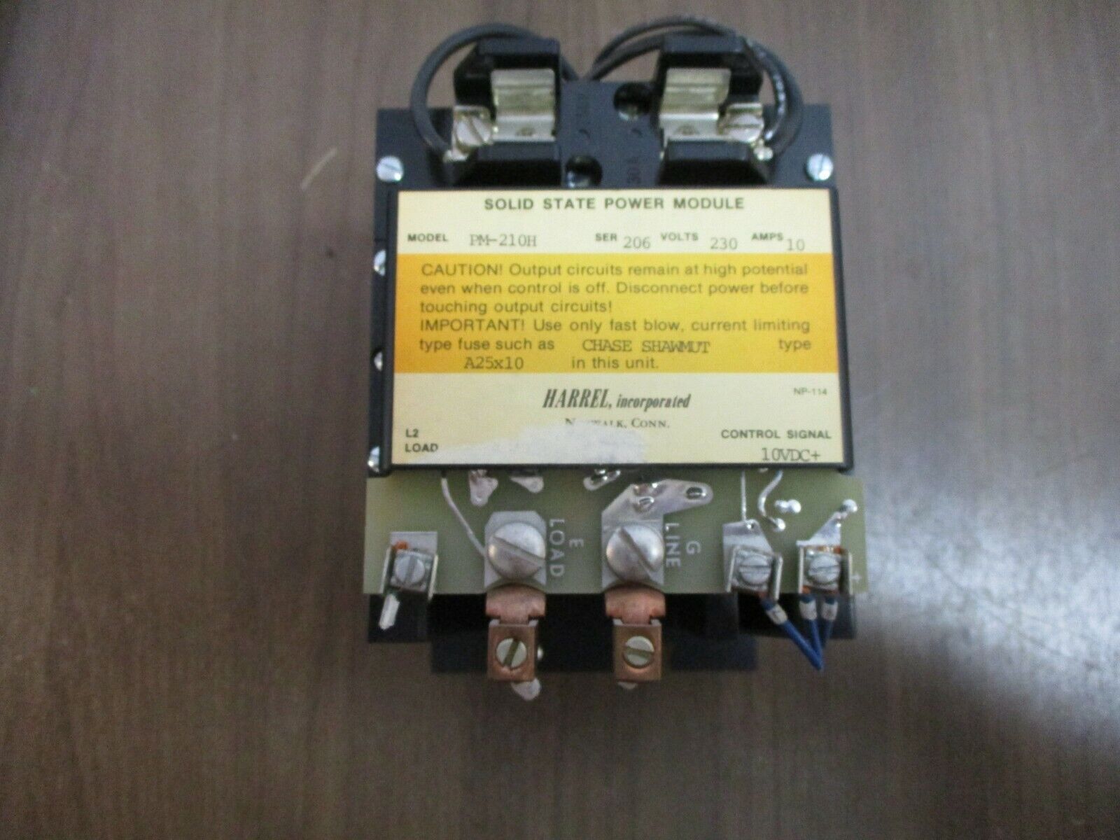 Harrel Solid State Power Module PM-210H 10A 230V Control: 10VDC Used