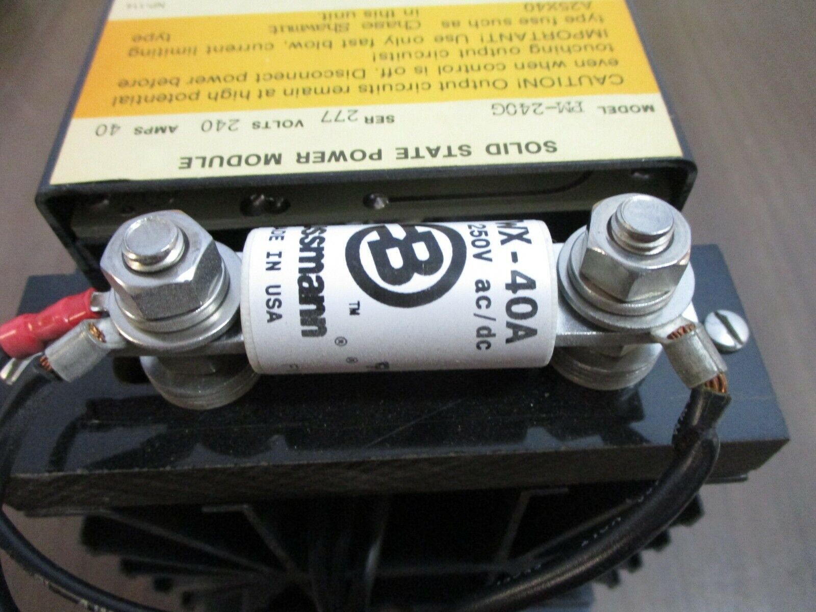 Harrel Solid State Power Module PM-240G 40A 240V Control: 10VDC w/ (1) 40A Fuse