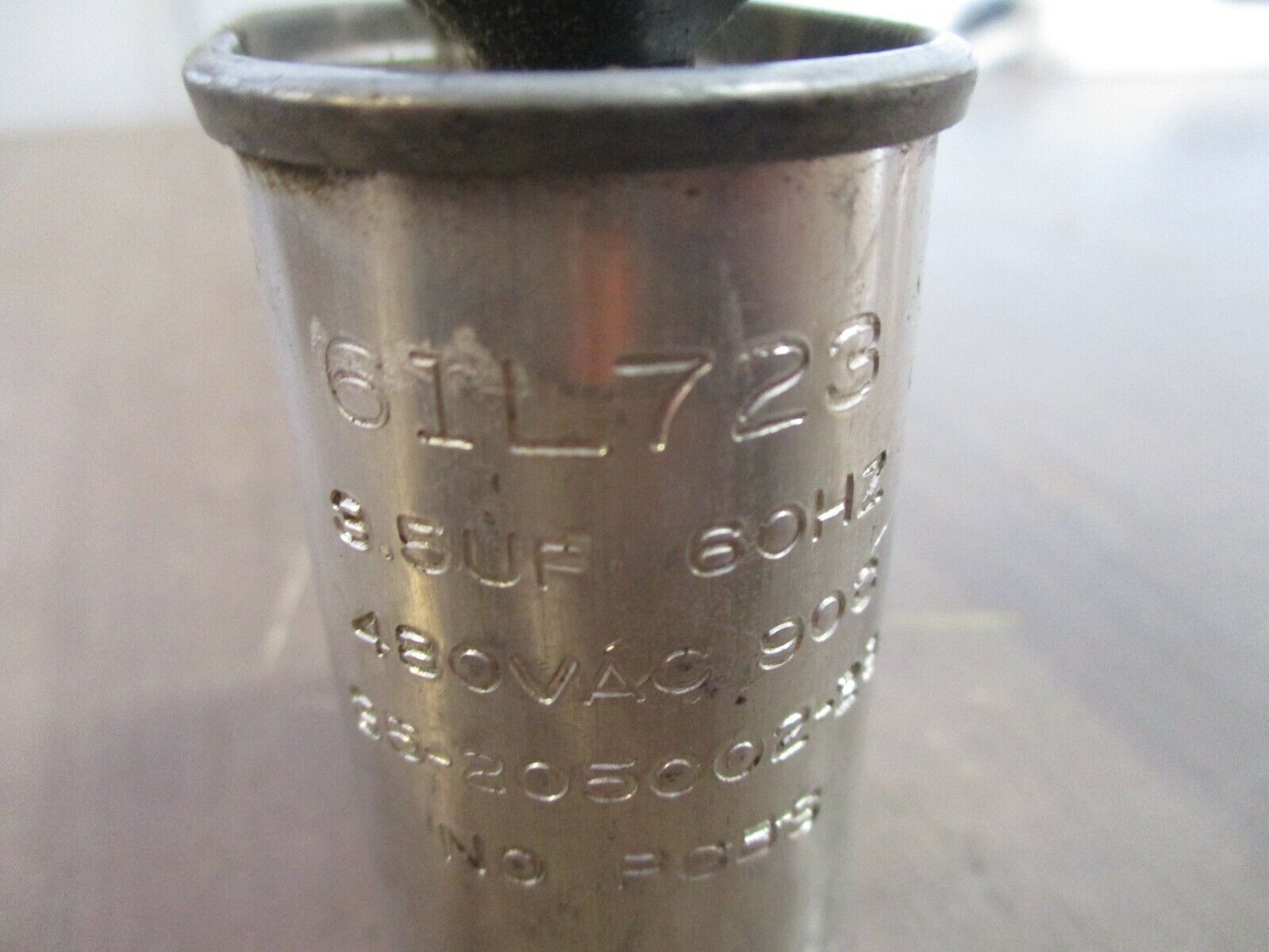 GE Capacitor 61L723 3.5uF 480V 60Hz Used