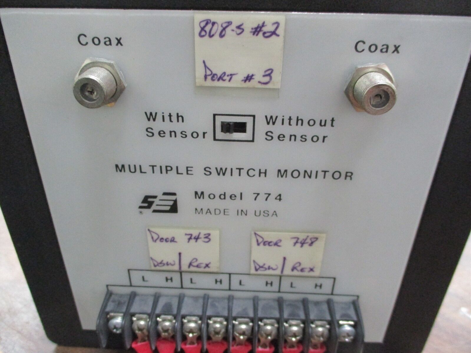 Schlage Electronics Multiple Switch Monitor 774 Used