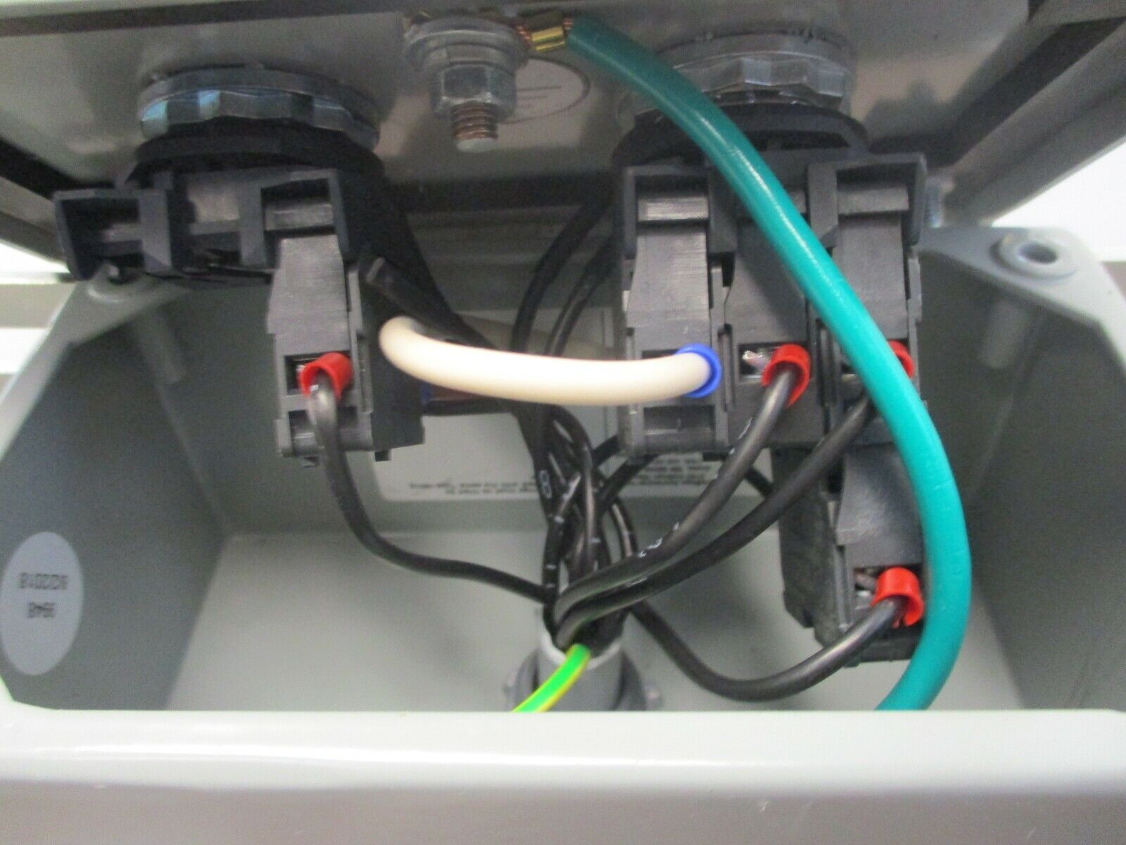 Hoffman Push Button Enclosure w/ E-Stop & Restart Button E2PBG Nema 12,13 Used