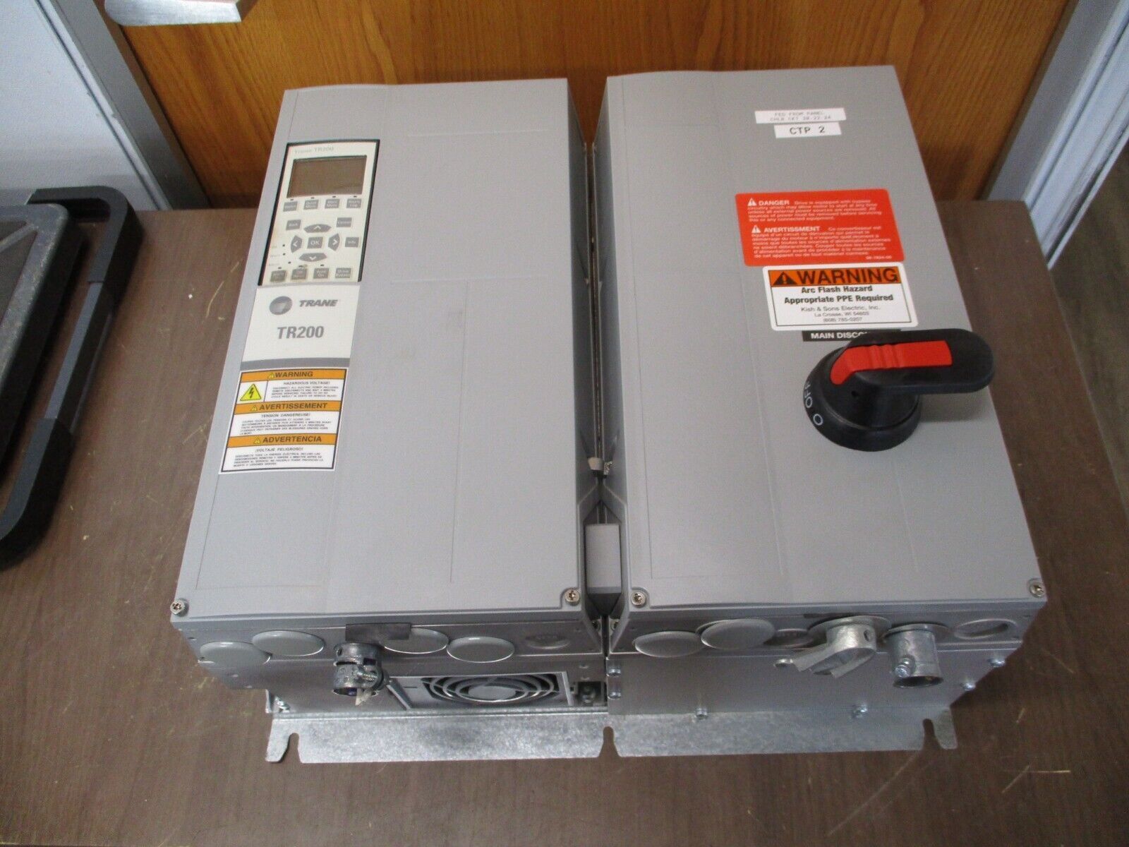 Trane TR200 AC Drive 135U3357 10HP 3Ph w/ Keypad Used