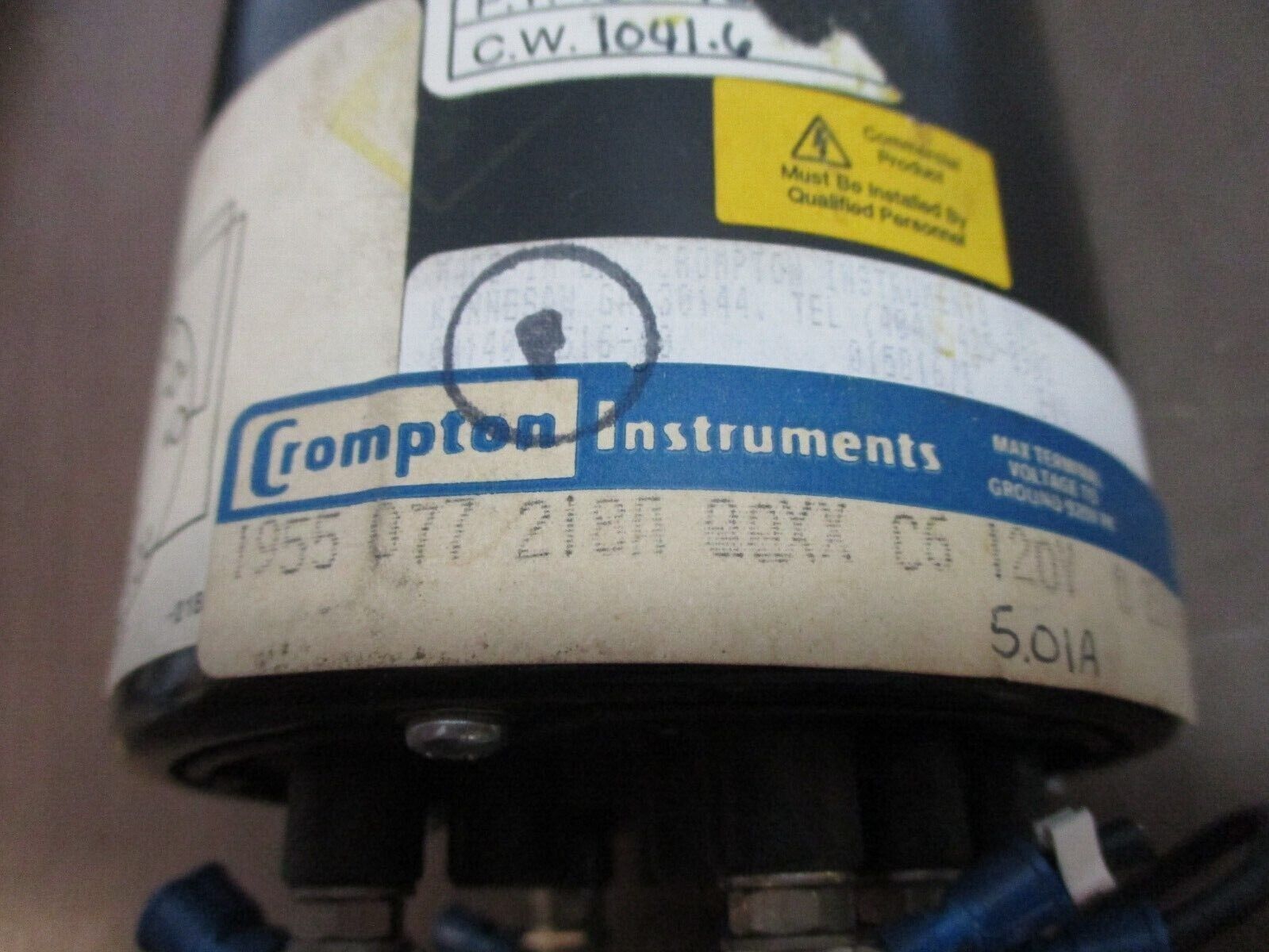 Crompton AC Kilowatt Meter 1955 077-218A-QQXX C6 Range: 0-2500KW Used