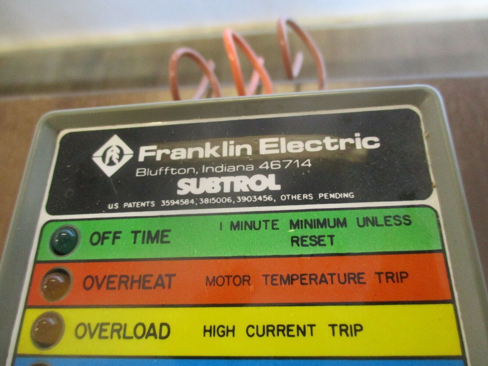 Franklin Electric Subtrol Motor Protector 152200941 10HP 460V 3Ph Used