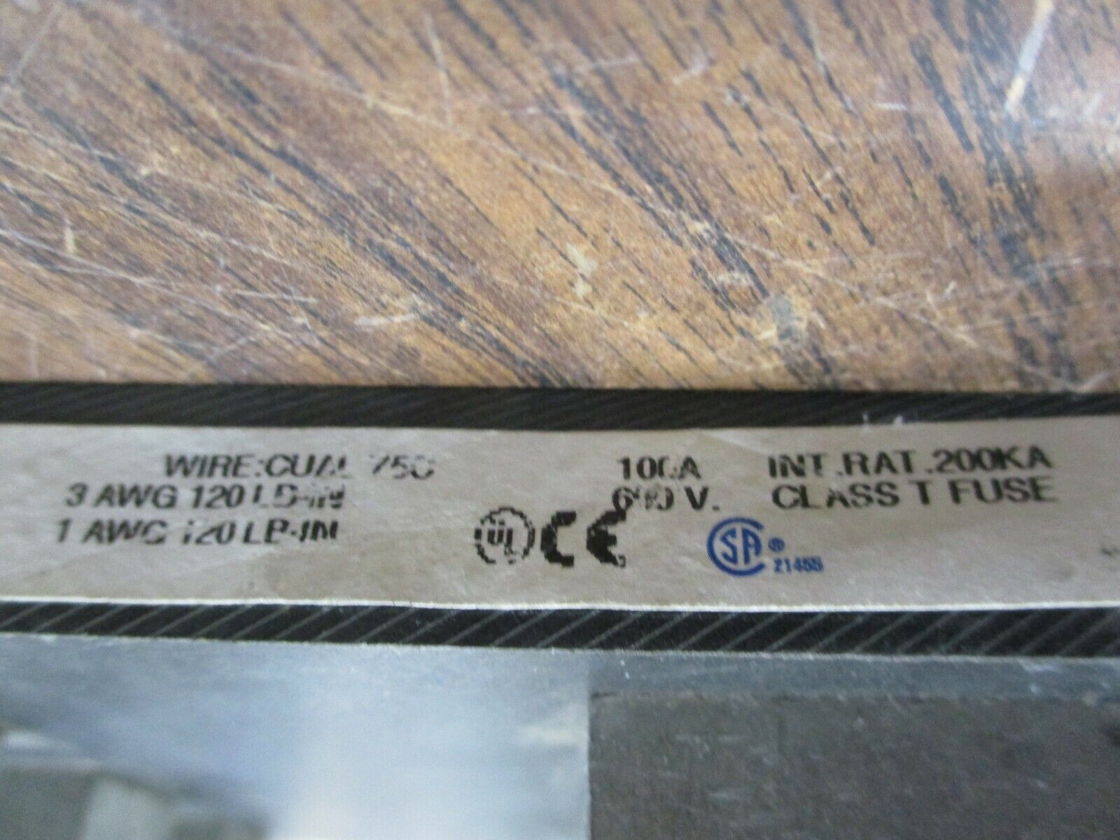 Marathon Fuse Holder 6T100A3B 100A 600V 3P Used