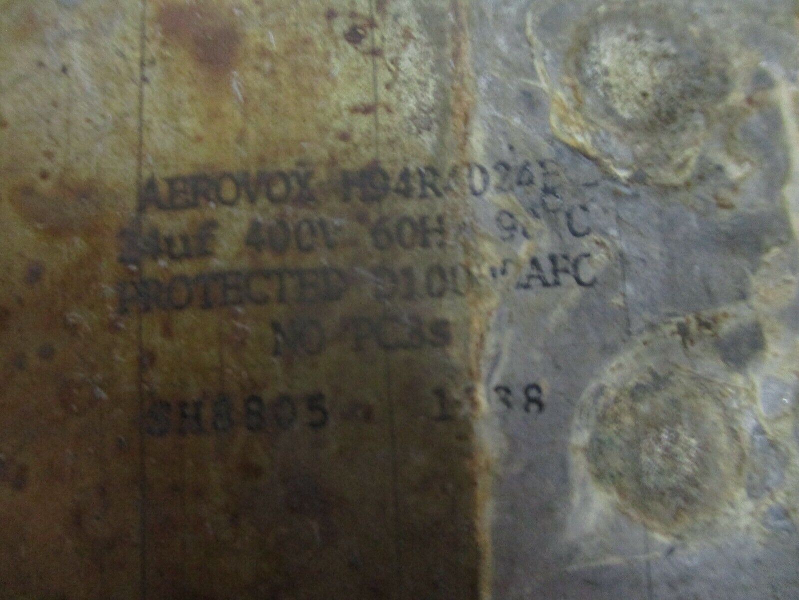 Aerovox Capacitor H94R4024B 24uF 400V 60Hz Used
