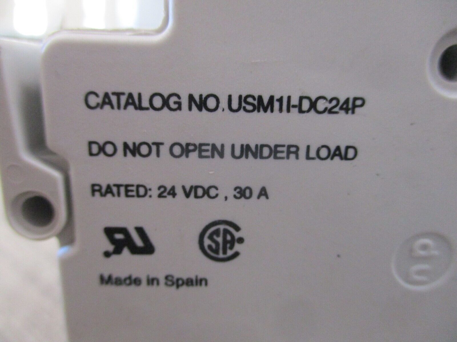 Gould Ultrasafe Fuseholder USM1I-DC24P 30A 24VDC 1P *Lot of 3* Used