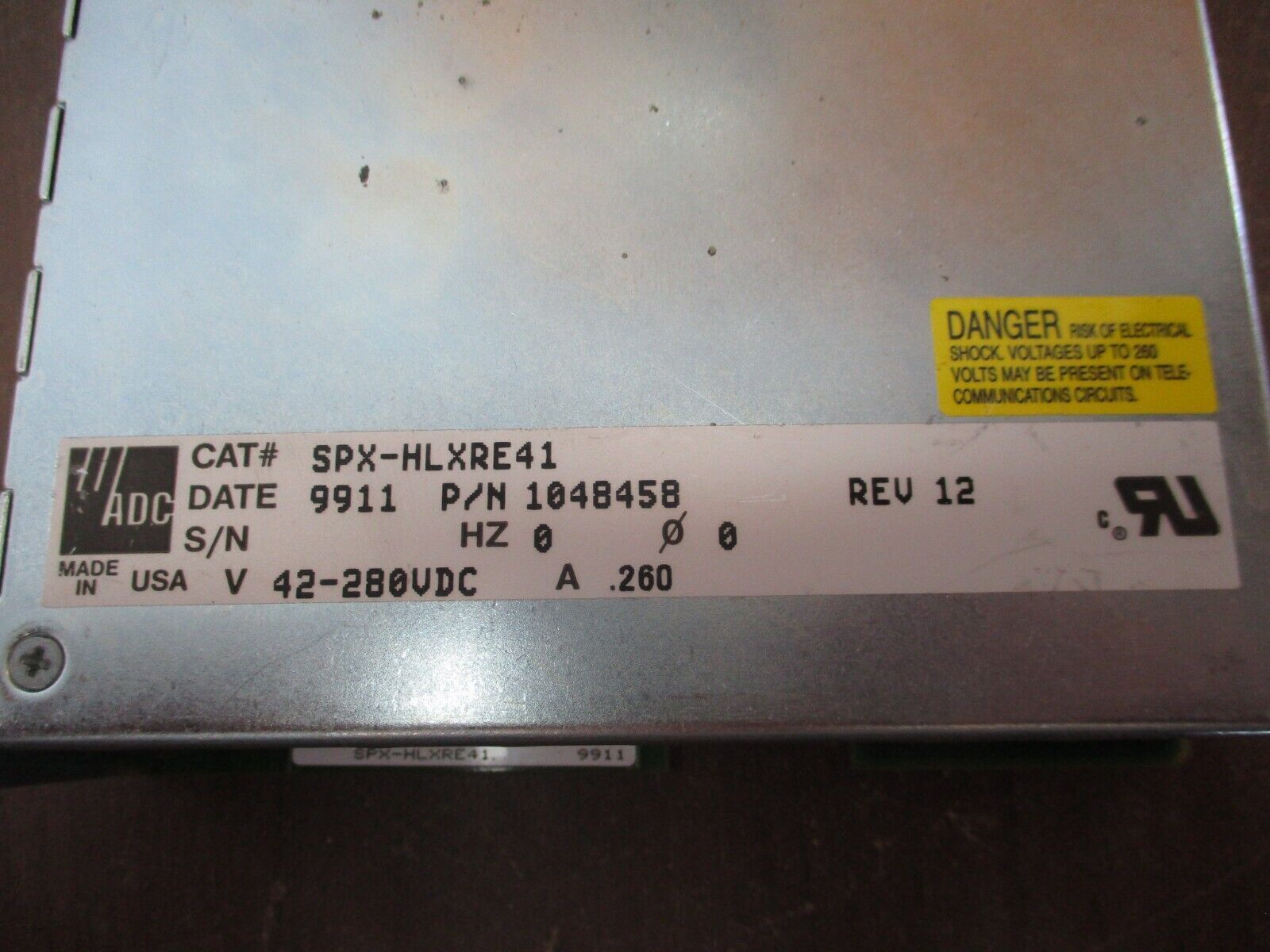ADC HLXR Module SPX-HLXRE41 Rev. 12 42-280VDC 0.260A Used