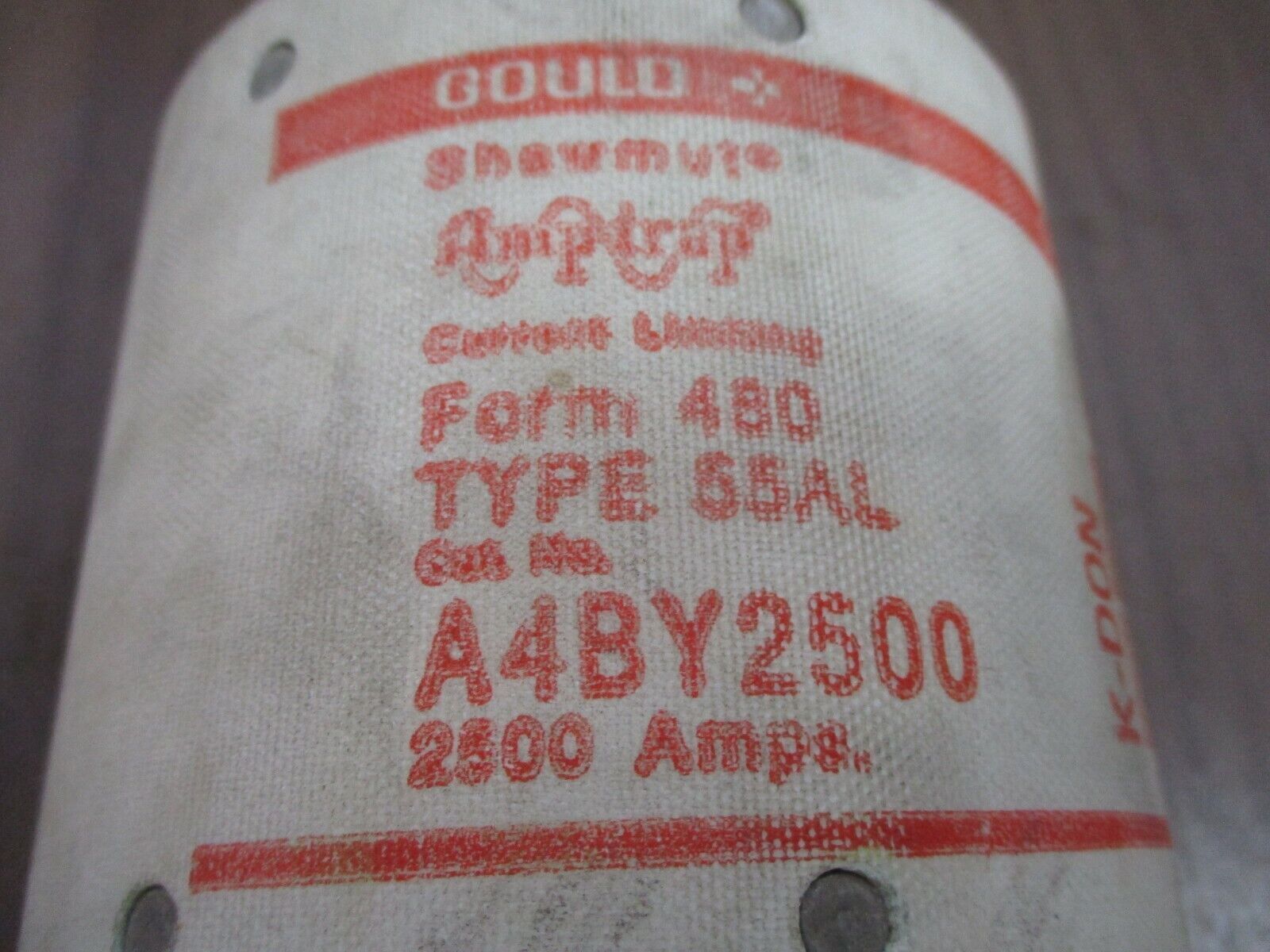 Gould Shawmut Amp-Trap Fuse A4BY2500 2500A 600V Used