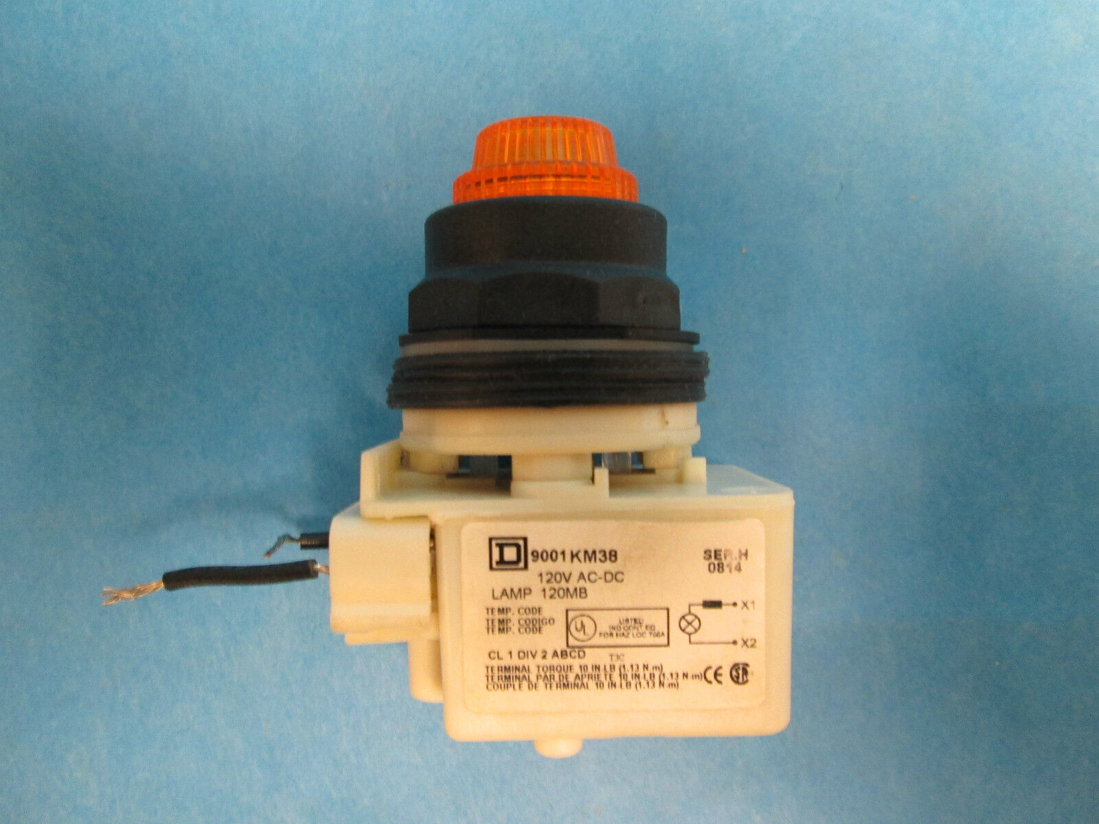 Square D Amber Lamp 9001SKP38A31 Used